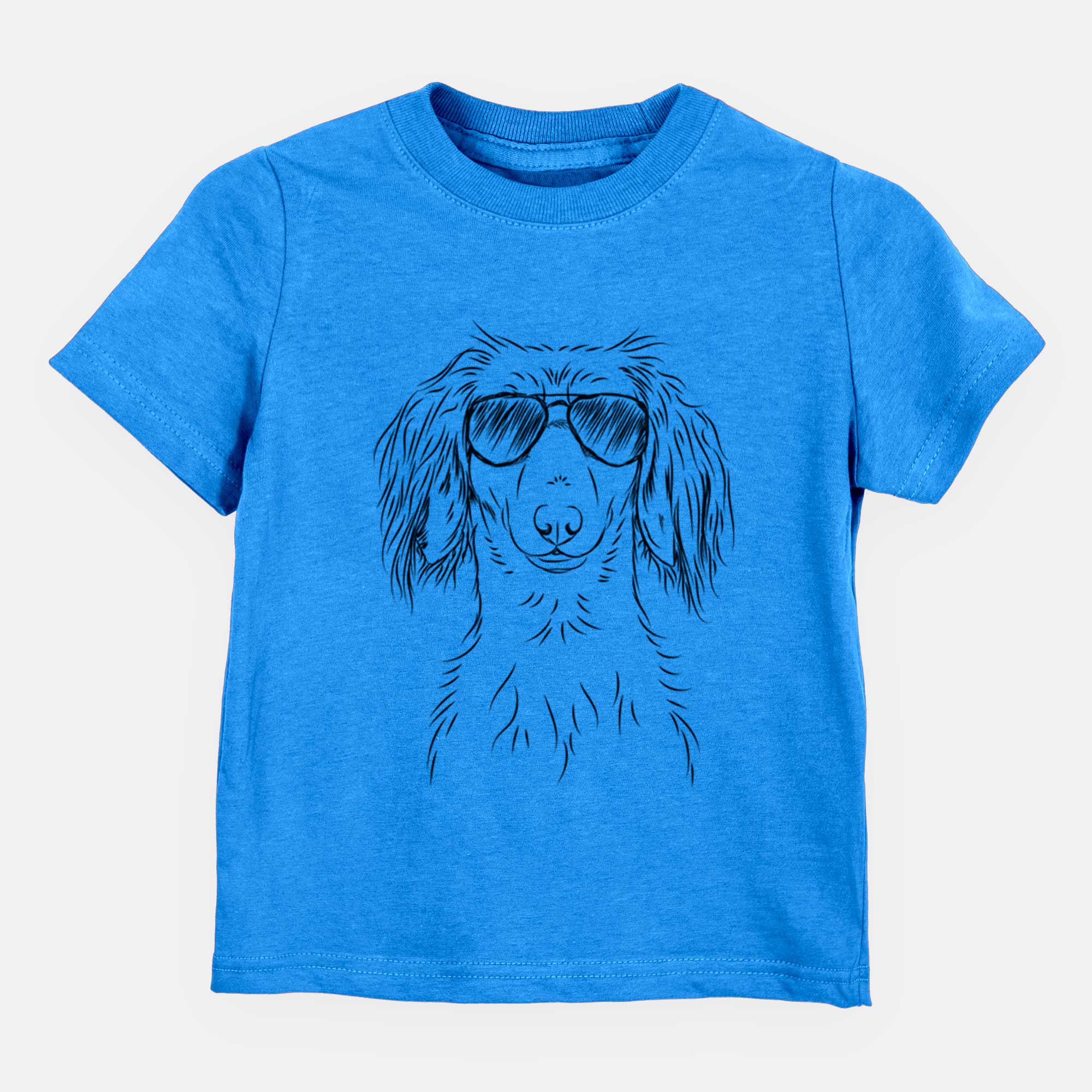 Aviator Roux the Long Haired Dachshund - Kids/Youth/Toddler Shirt