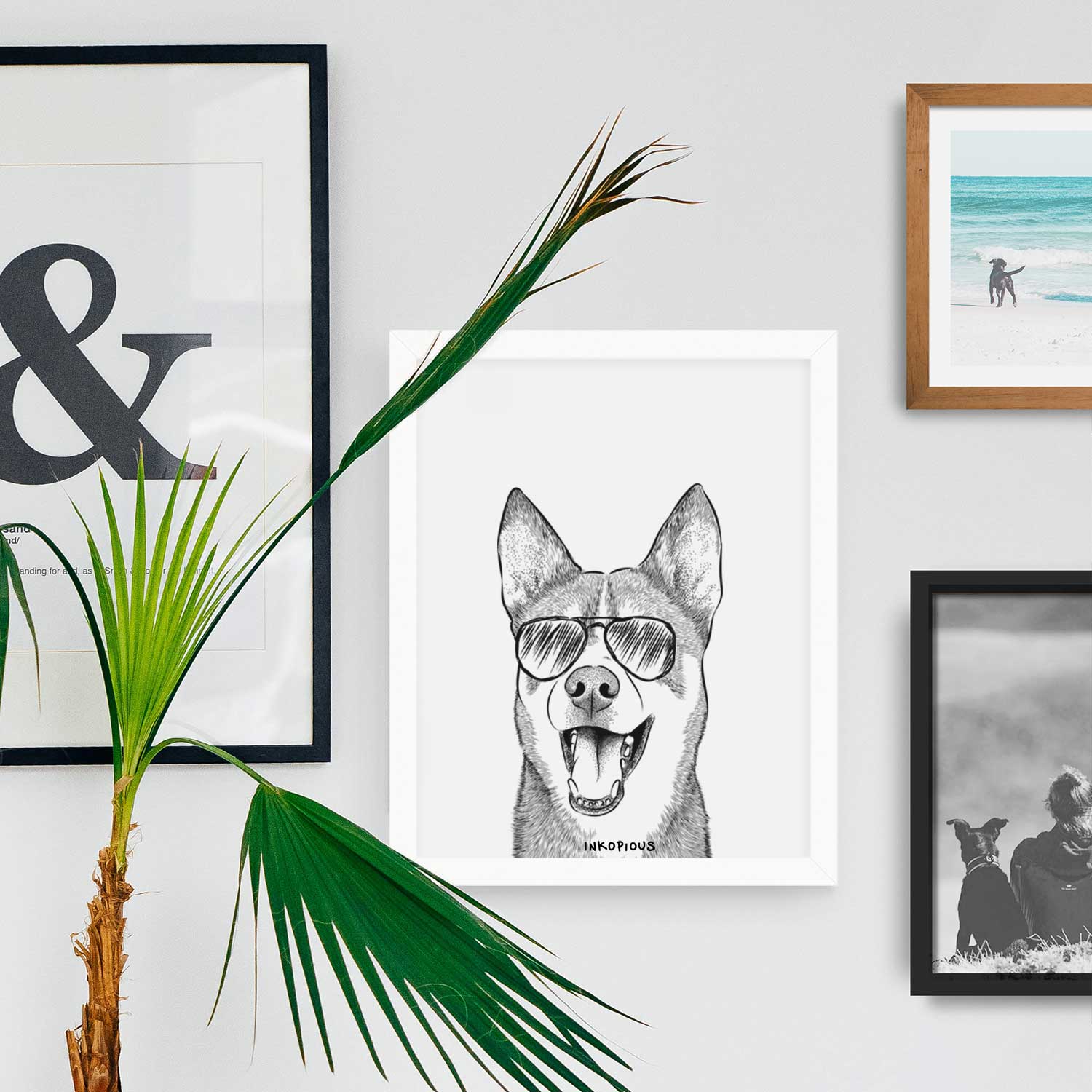 Roux the Siberian Husky Art Print