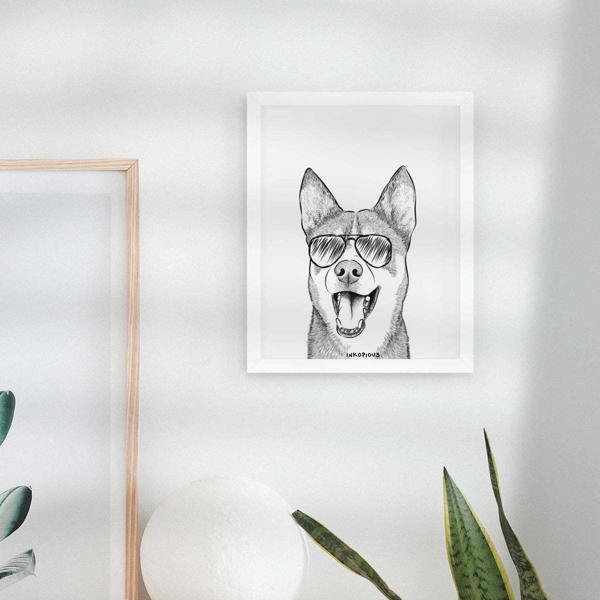Roux the Siberian Husky Art Print