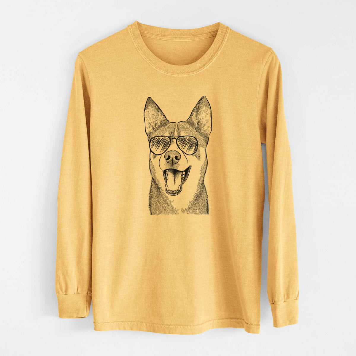 Aviators Roux the Siberian Husky - Heavyweight 100% Cotton Long Sleeve