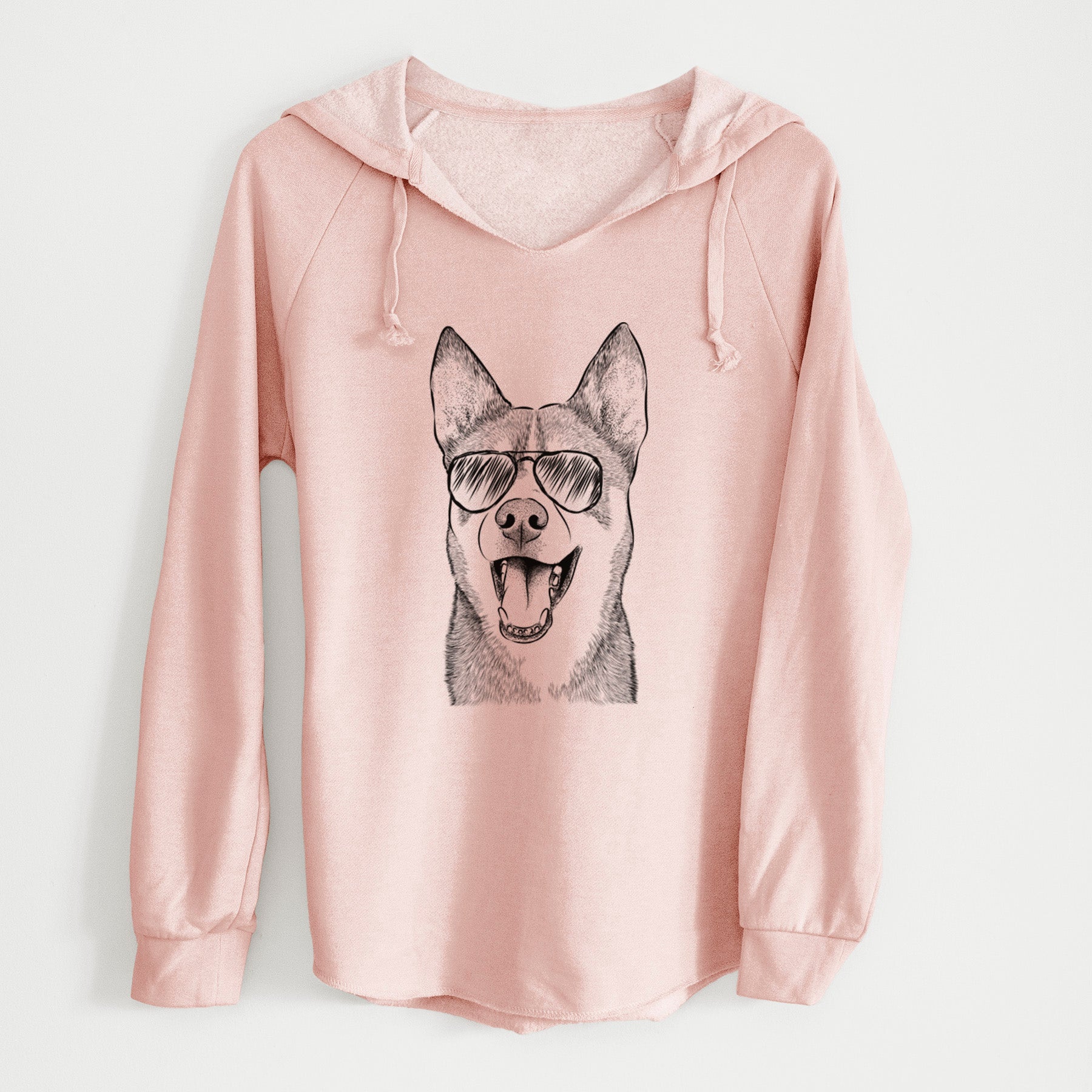 Aviator Roux the Siberian Husky - Cali Wave Hooded Sweatshirt