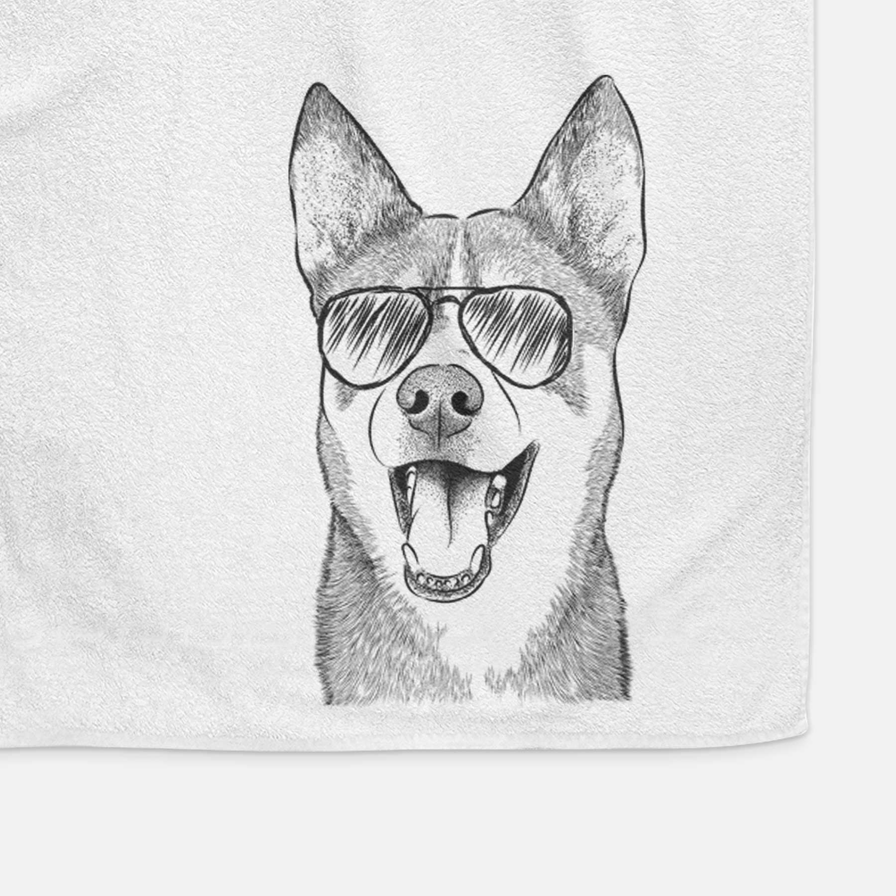 Roux the Siberian Husky Decorative Hand Towel