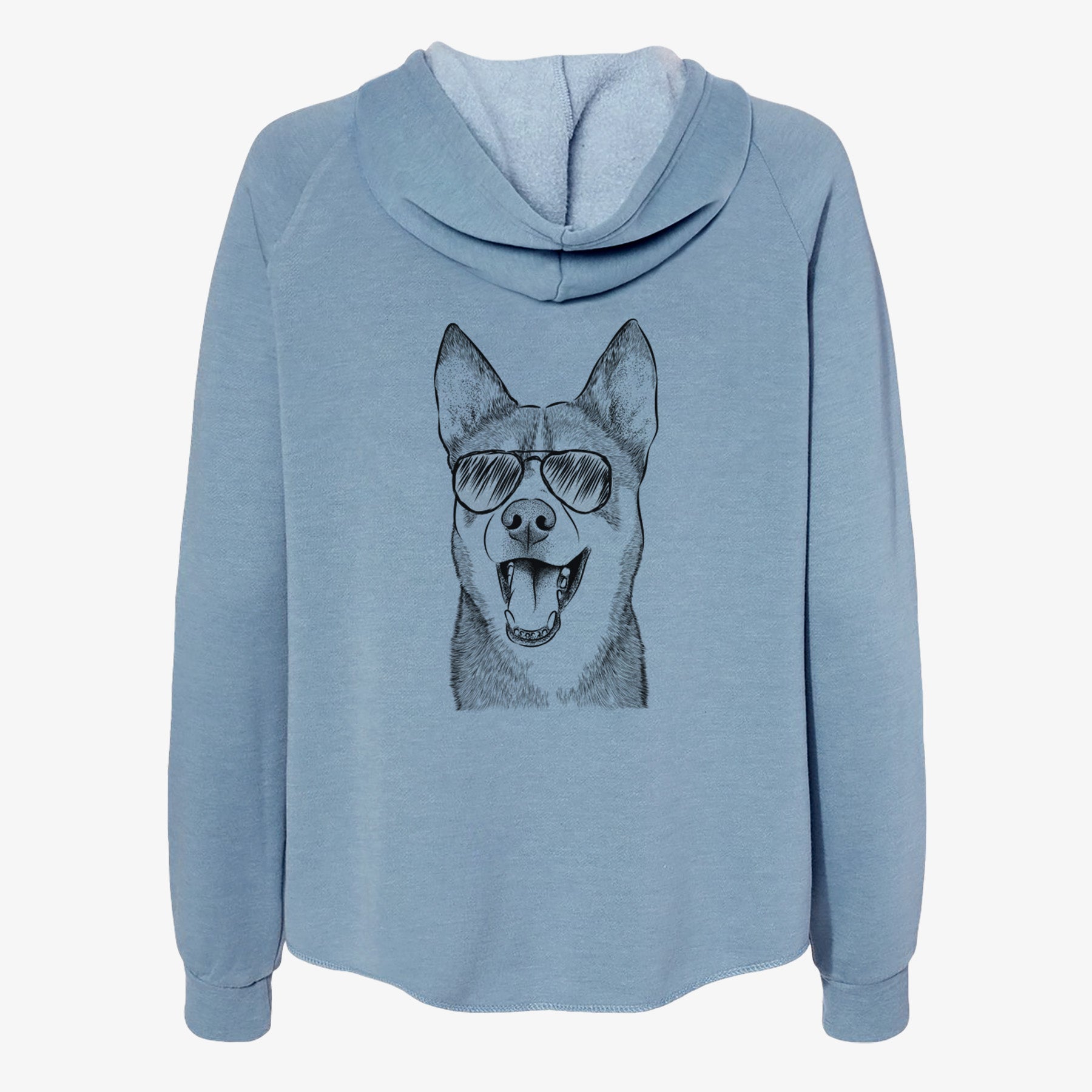 Roux the Siberian Husky - Women's Cali Wave Zip-Up Sweatshirt