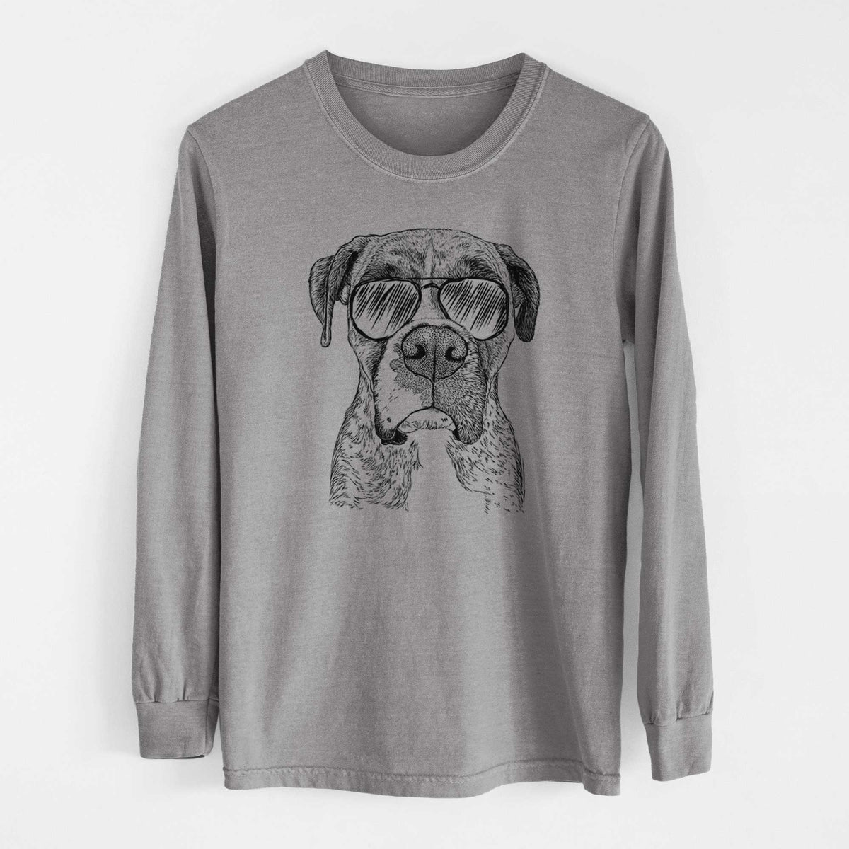 Aviators Rowdy Rex the Boxer - Heavyweight 100% Cotton Long Sleeve