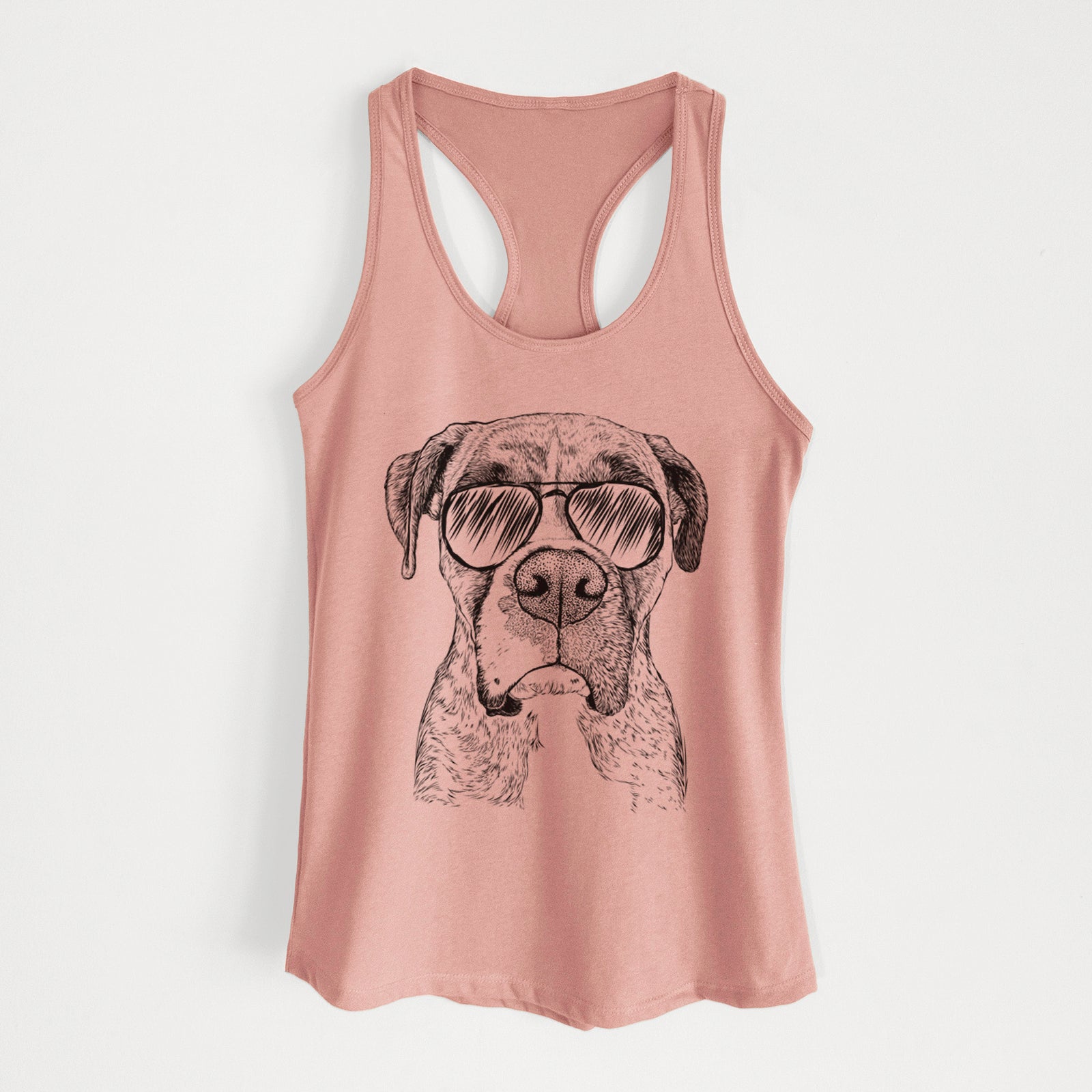 Rowdy Rex the Boxer - Women's Racerback Tanktop