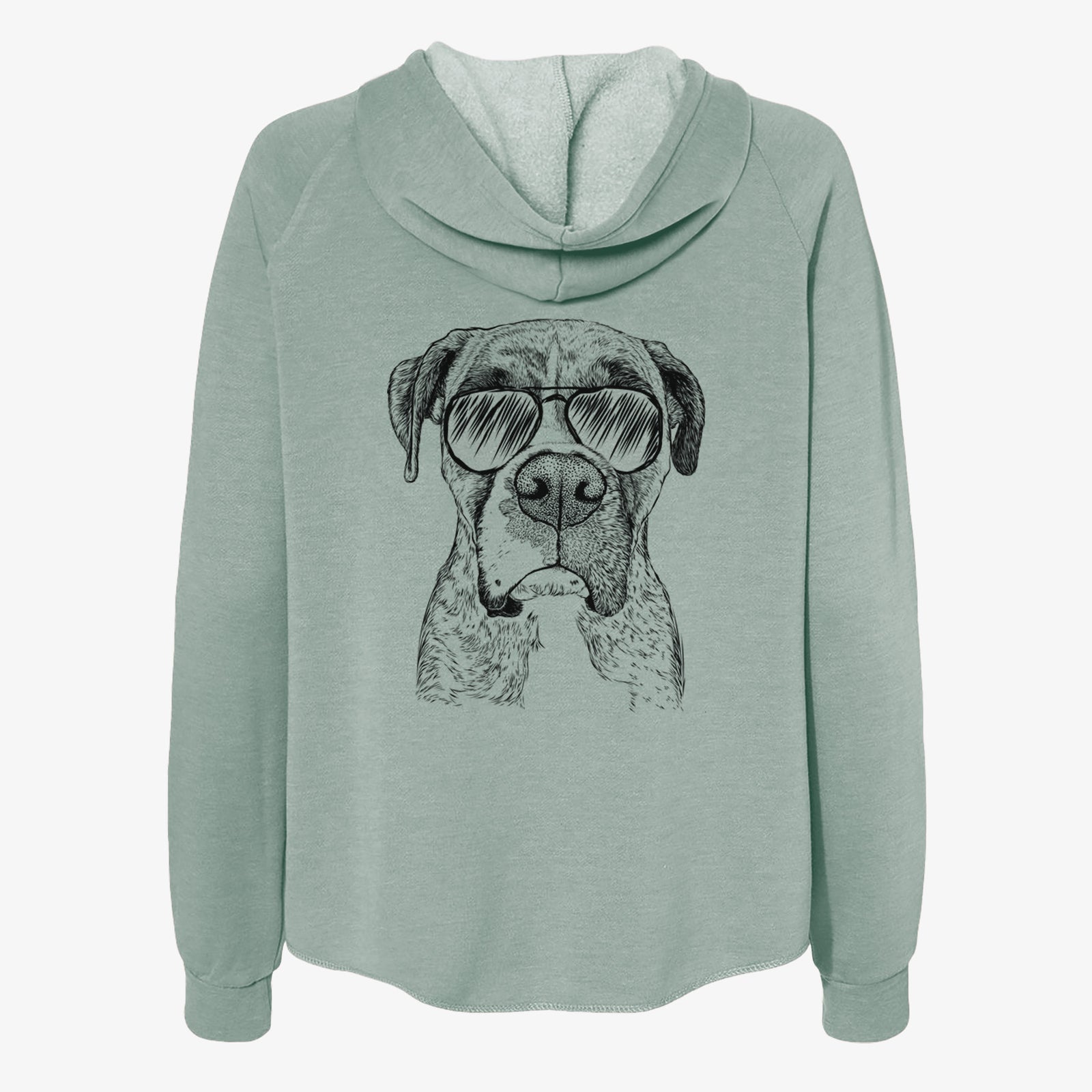 Rowdy Rex the Boxer - Women's Cali Wave Zip-Up Sweatshirt