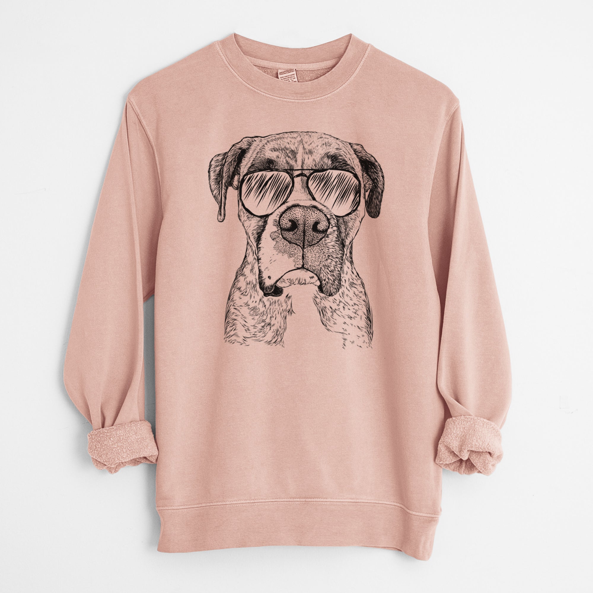 Aviator Rowdy Rex the Boxer - Unisex Pigment Dyed Crew Sweatshirt