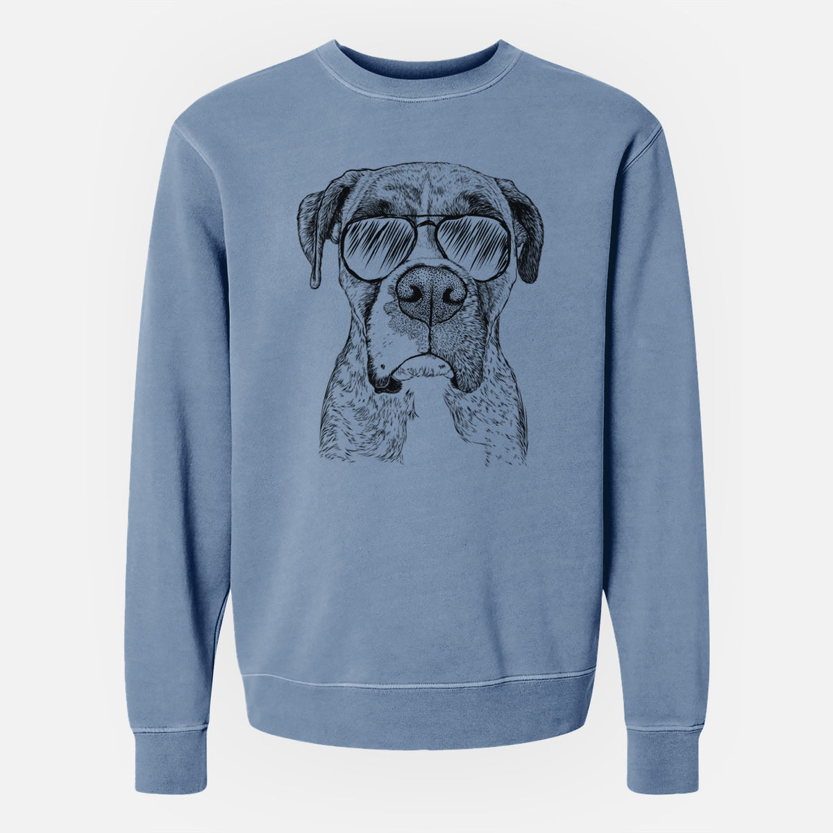 Aviator Rowdy Rex the Boxer - Unisex Pigment Dyed Crew Sweatshirt