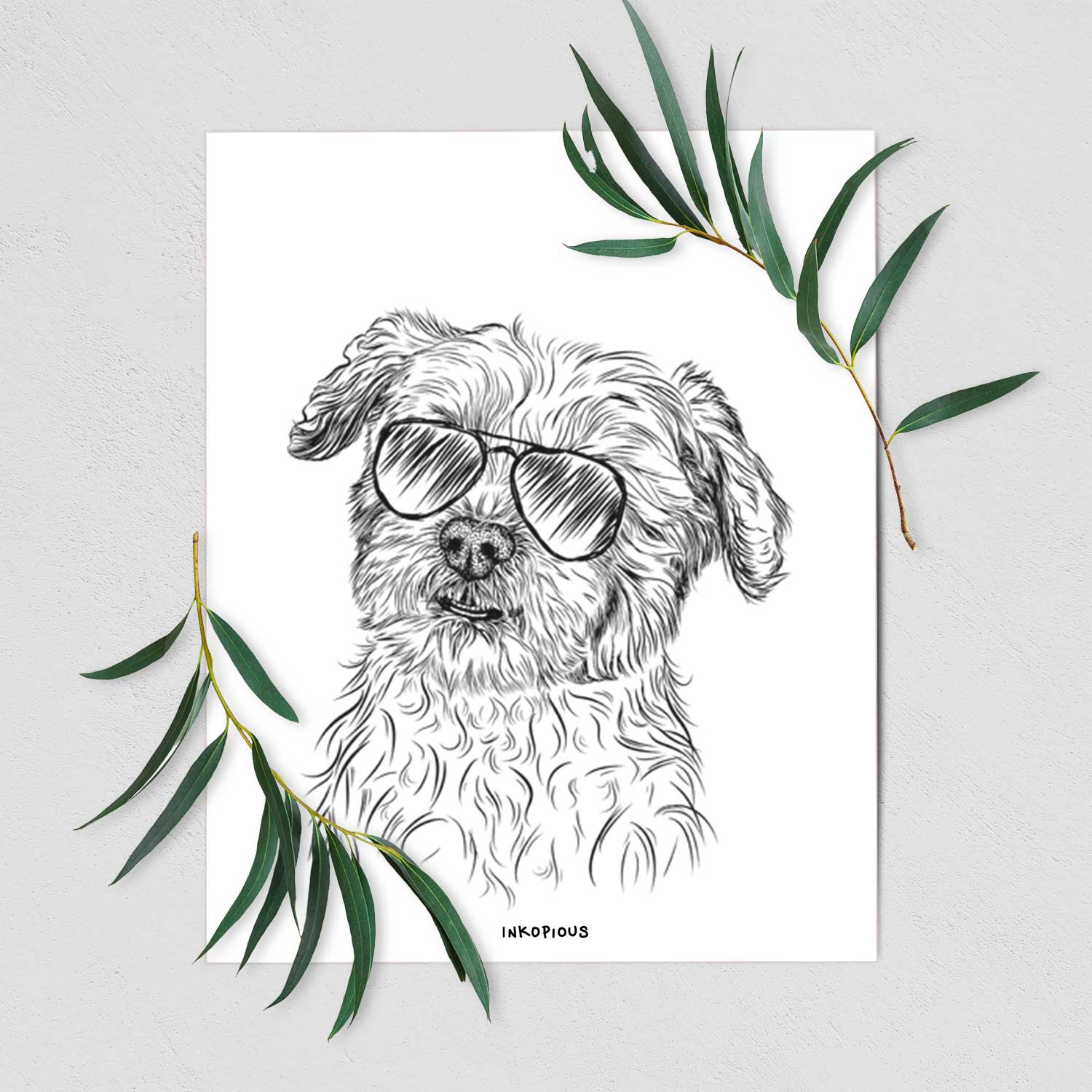 Roxie the Schnauzer Shih Tzu Mix Art Print