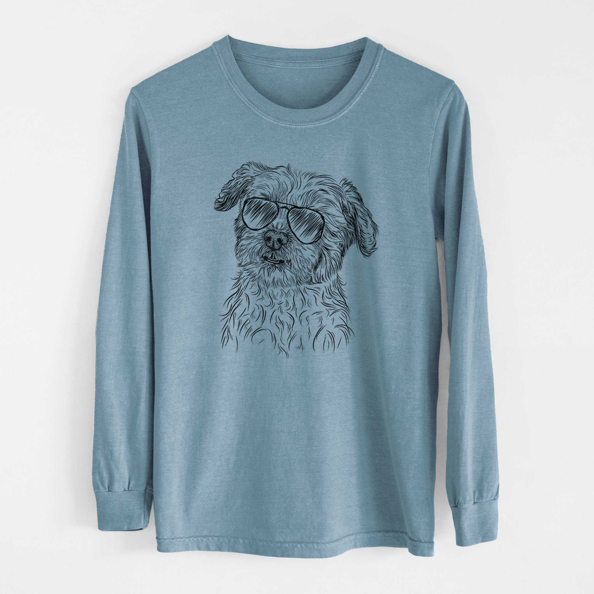Aviators Roxie the Schnauzer Shih Tzu Mix - Heavyweight 100% Cotton Long Sleeve