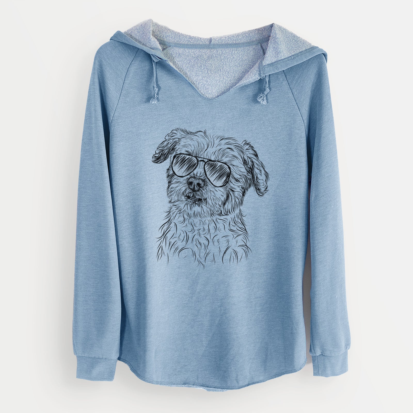 Aviator Roxie the Schnauzer Shih Tzu Mix - Cali Wave Hooded Sweatshirt