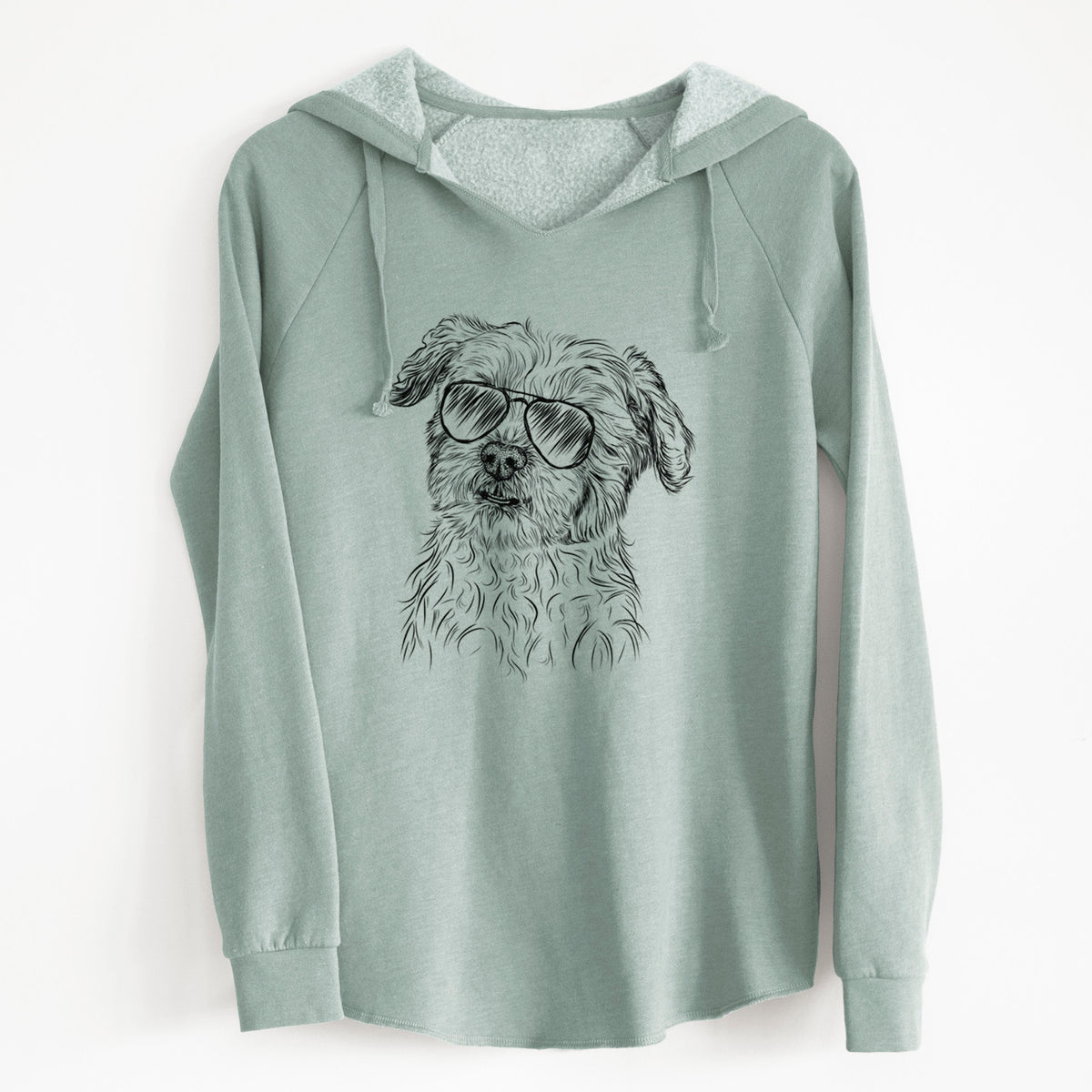 Aviator Roxie the Schnauzer Shih Tzu Mix - Cali Wave Hooded Sweatshirt