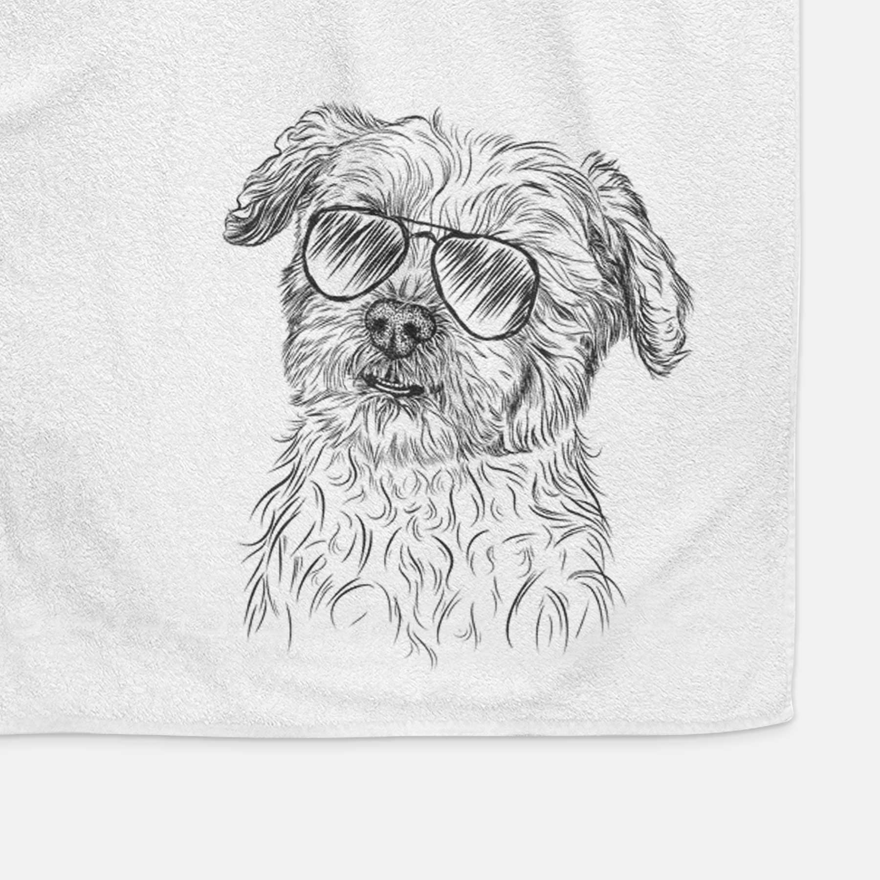 Roxie the Schnauzer Shih Tzu Mix Decorative Hand Towel