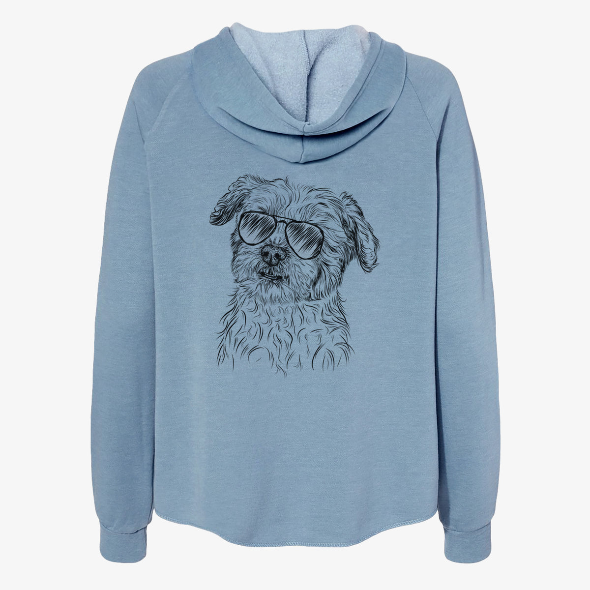 Roxie the Schnauzer Shih Tzu Mix - Women's Cali Wave Zip-Up Sweatshirt
