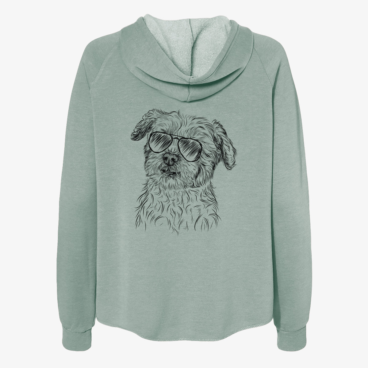 Roxie the Schnauzer Shih Tzu Mix - Women's Cali Wave Zip-Up Sweatshirt