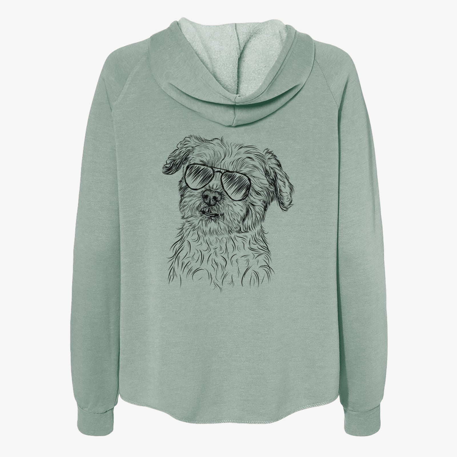 Roxie the Schnauzer Shih Tzu Mix - Women's Cali Wave Zip-Up Sweatshirt