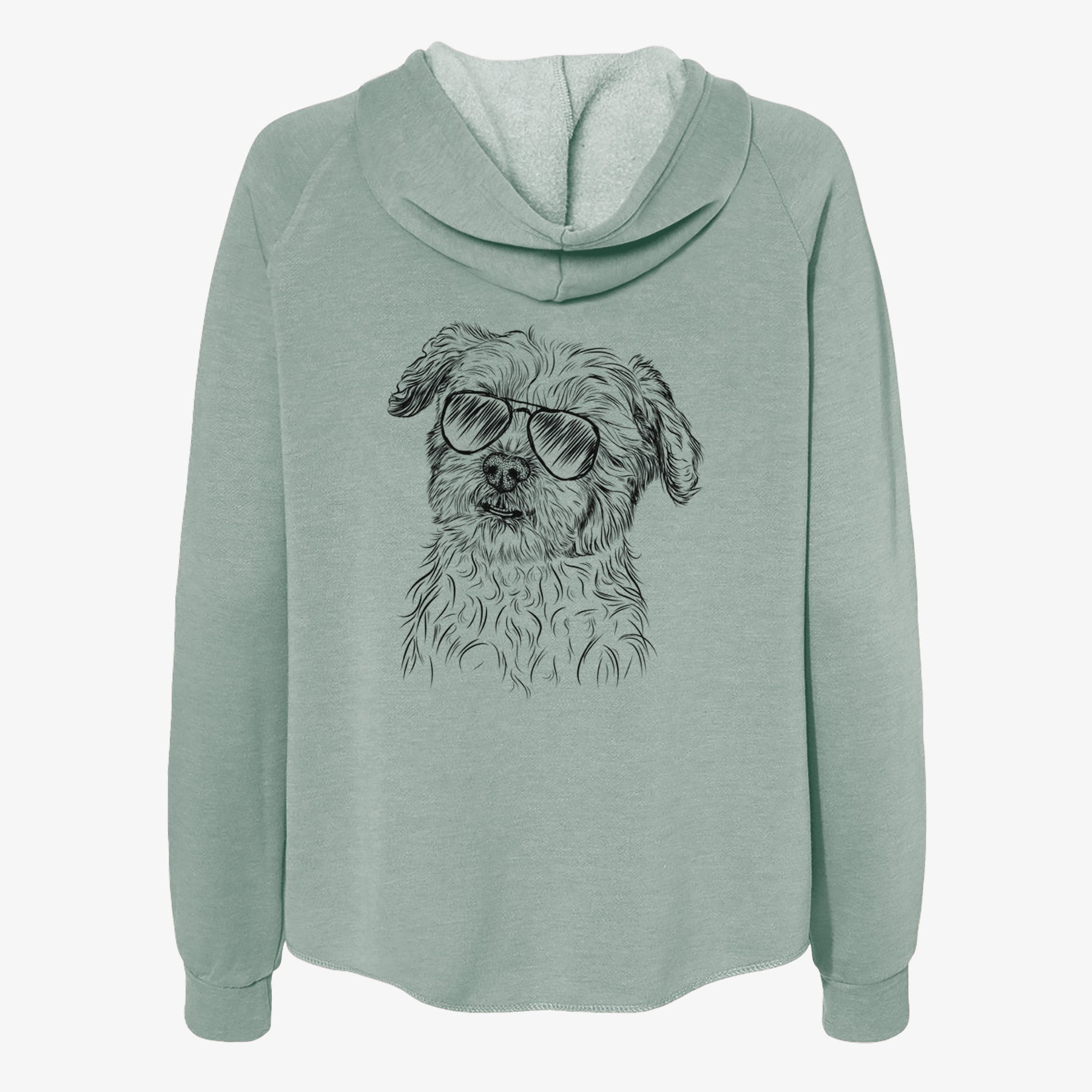 Roxie the Schnauzer Shih Tzu Mix - Women's Cali Wave Zip-Up Sweatshirt