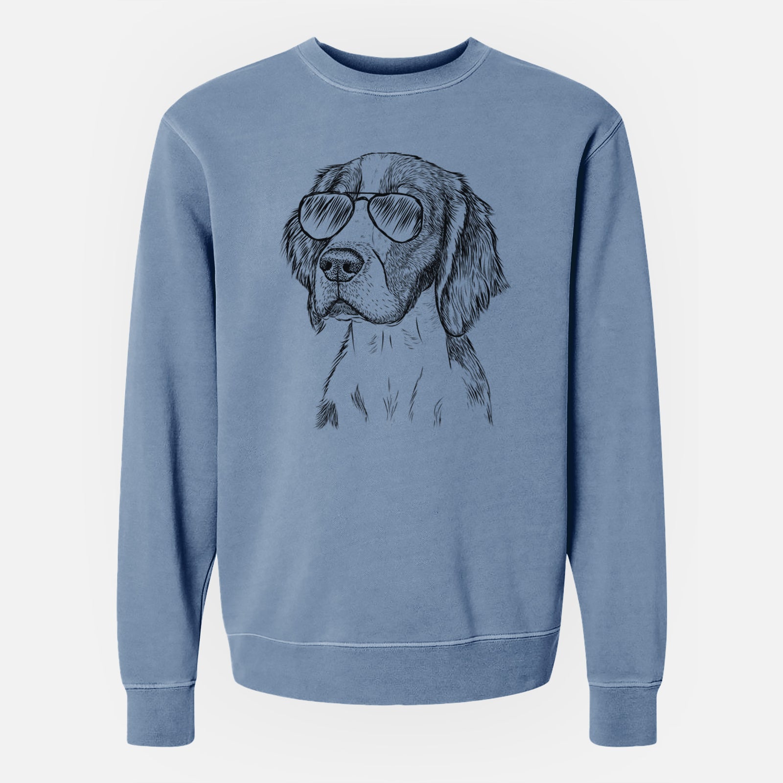 Aviator Roxy the Welsh Springer Spaniel - Unisex Pigment Dyed Crew Sweatshirt