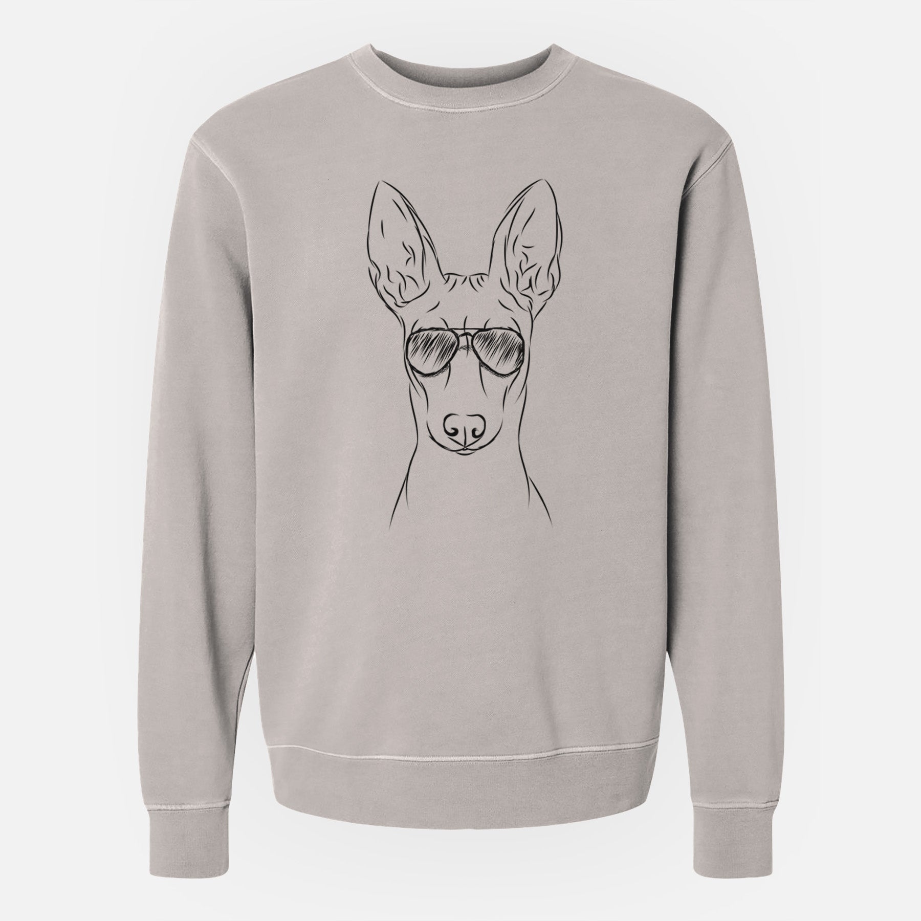 Aviator Ruadh the Pharaoh Hound - Unisex Pigment Dyed Crew Sweatshirt