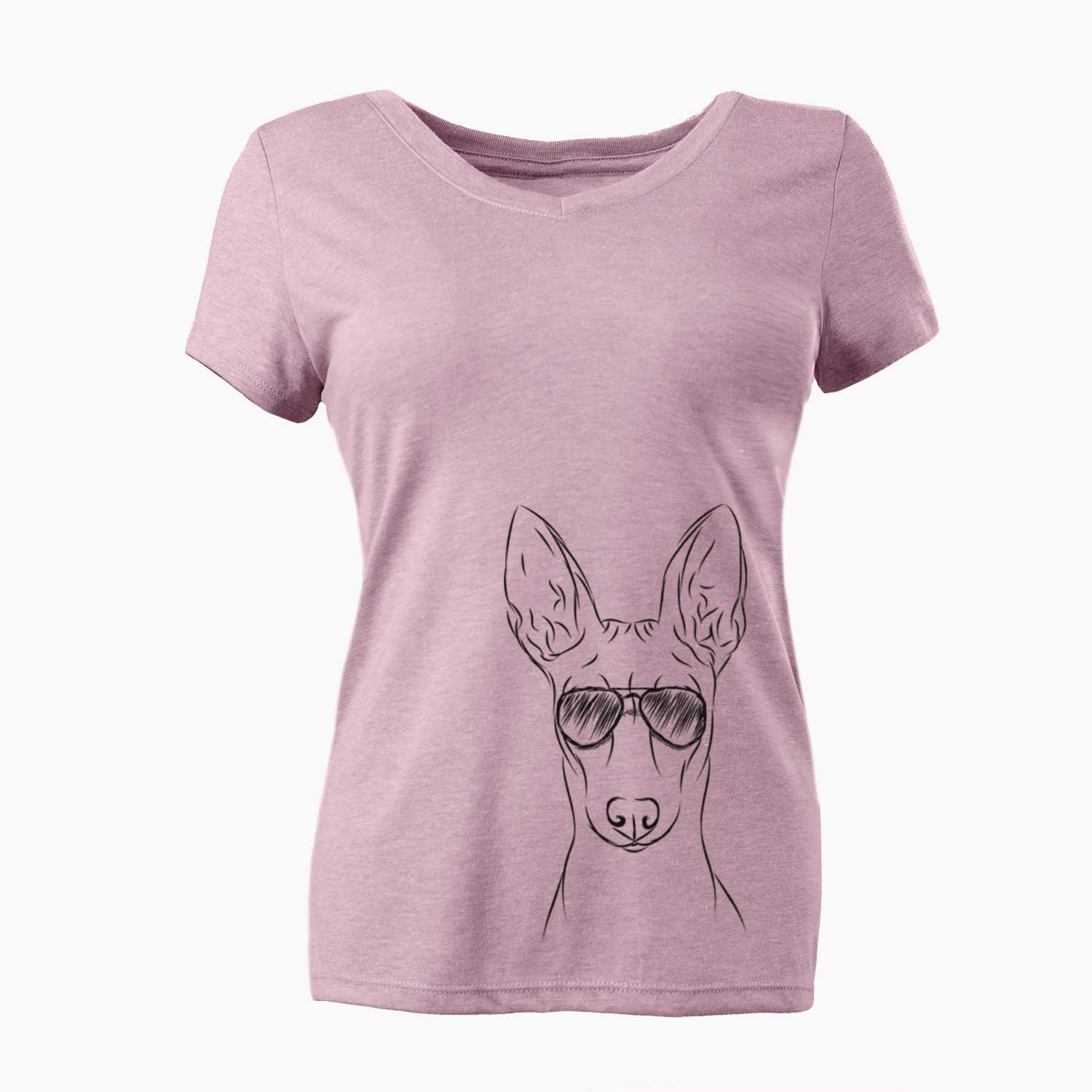 Aviator Ruadh the Pharaoh Hound - Women's V-neck Shirt