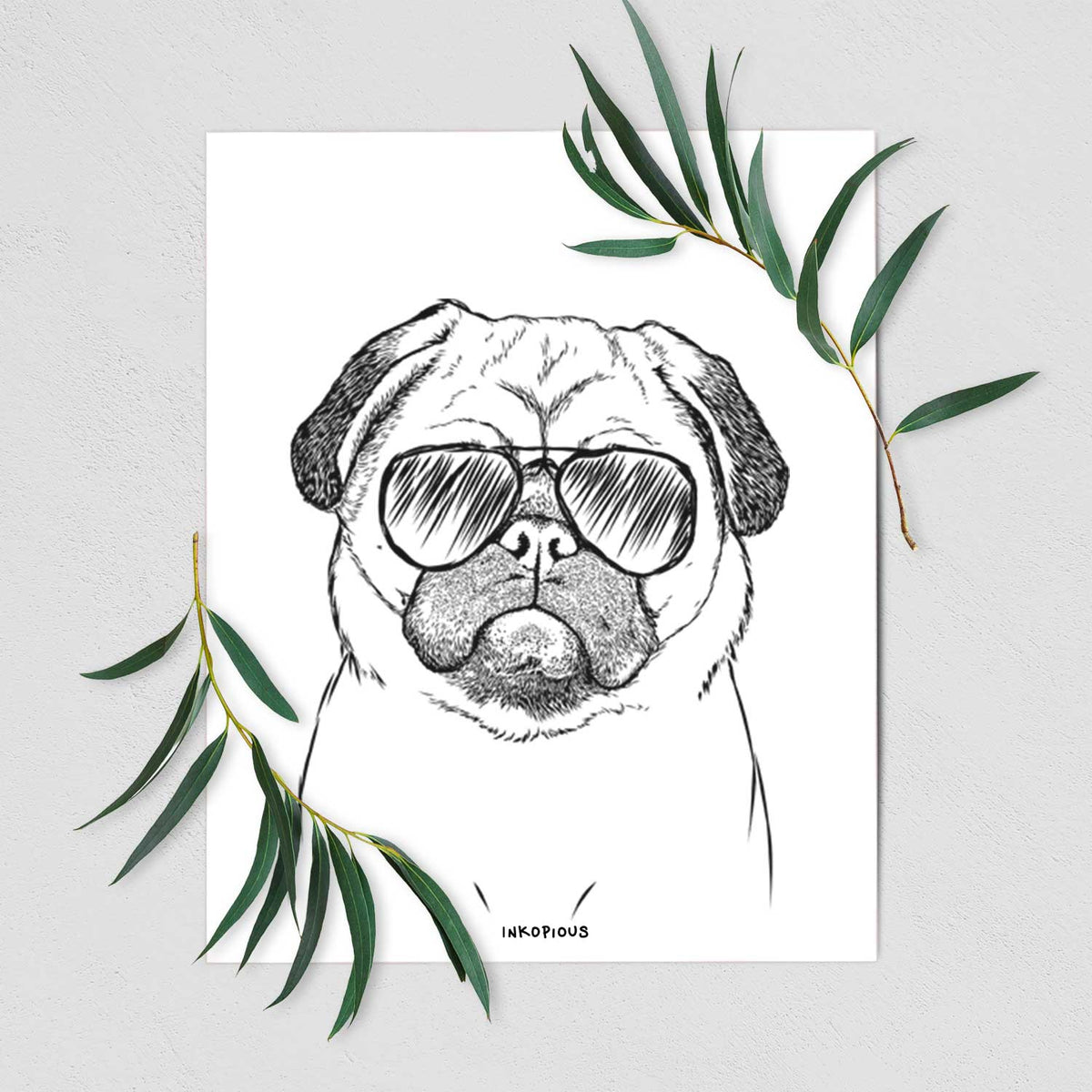 Ruby the Pug Art Print