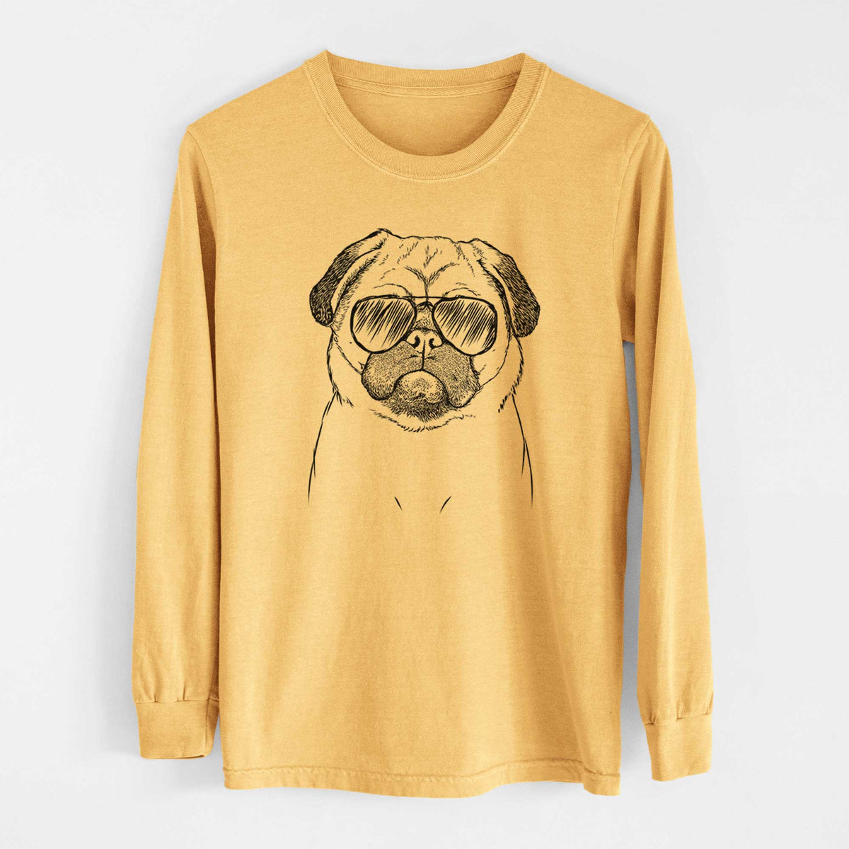 Aviators Ruby the Pug - Heavyweight 100% Cotton Long Sleeve
