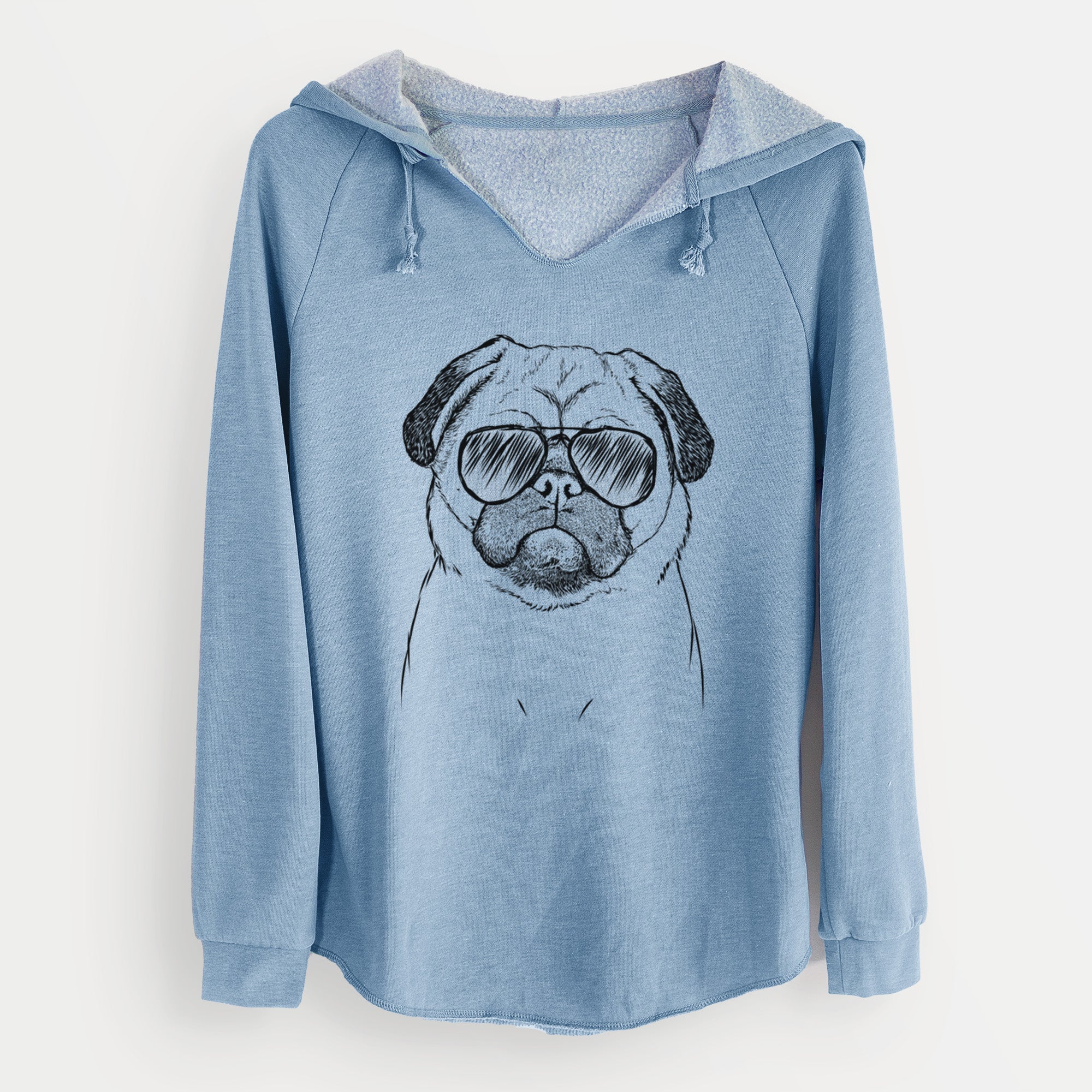 Aviator Ruby the Pug - Cali Wave Hooded Sweatshirt