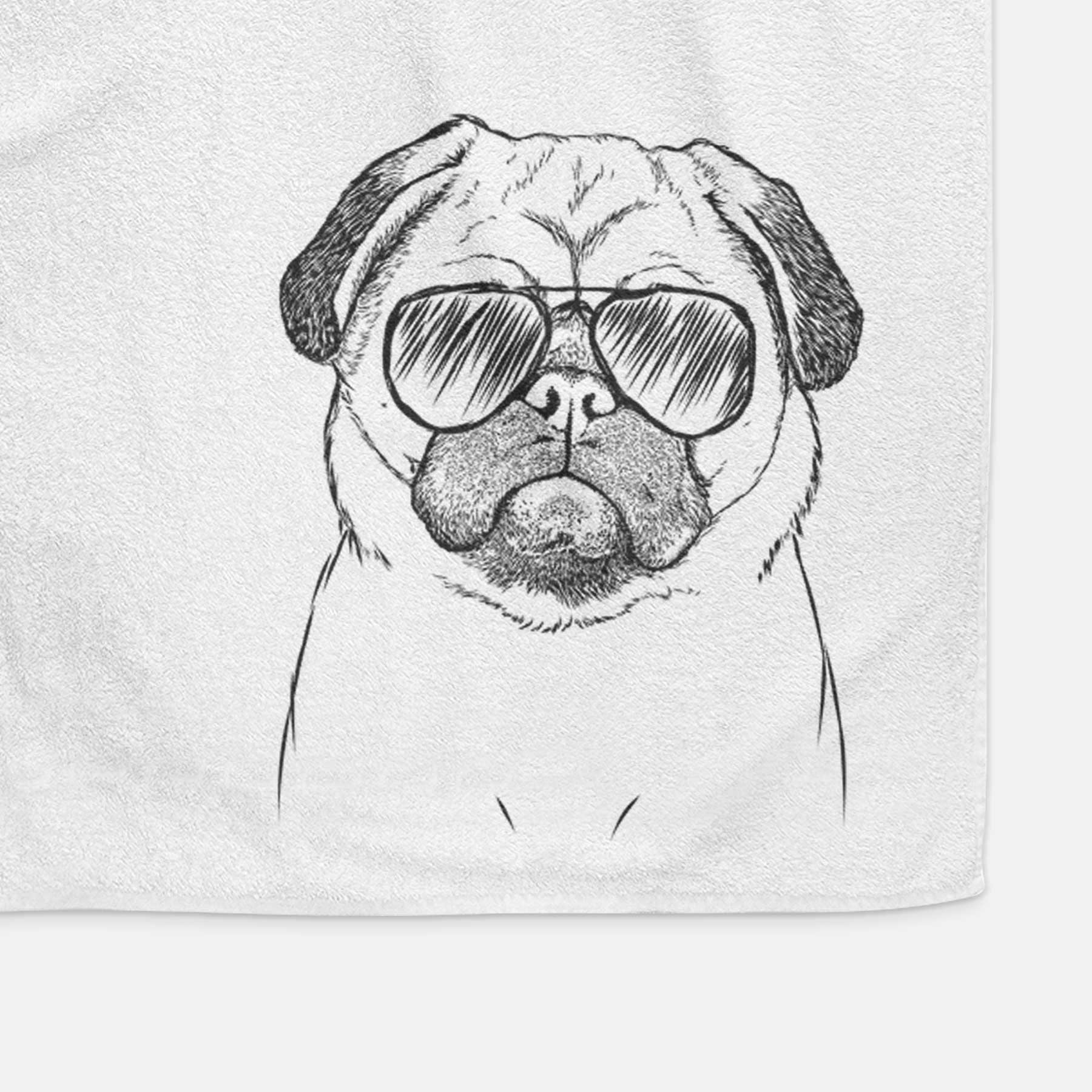 Ruby the Pug Decorative Hand Towel