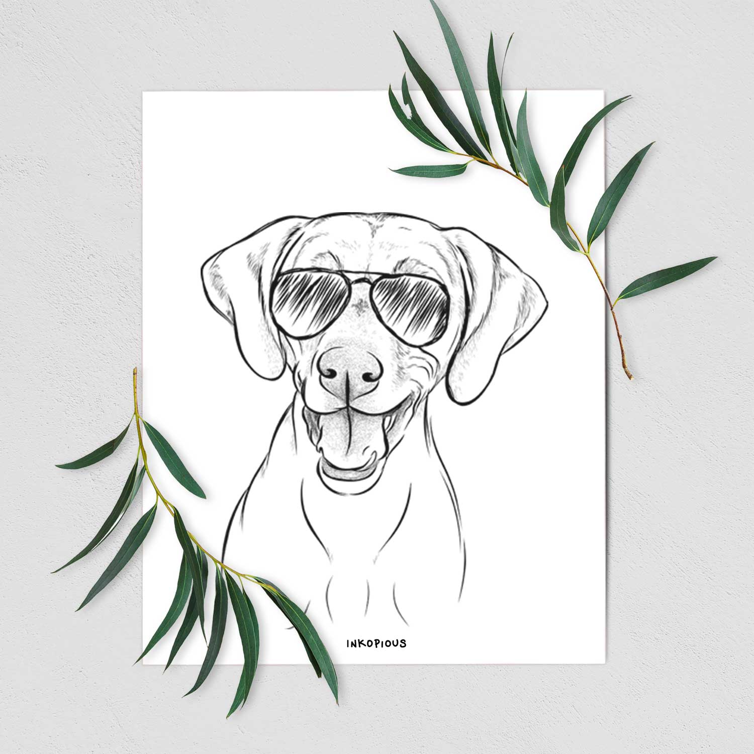 Ruby the Vizsla Art Print