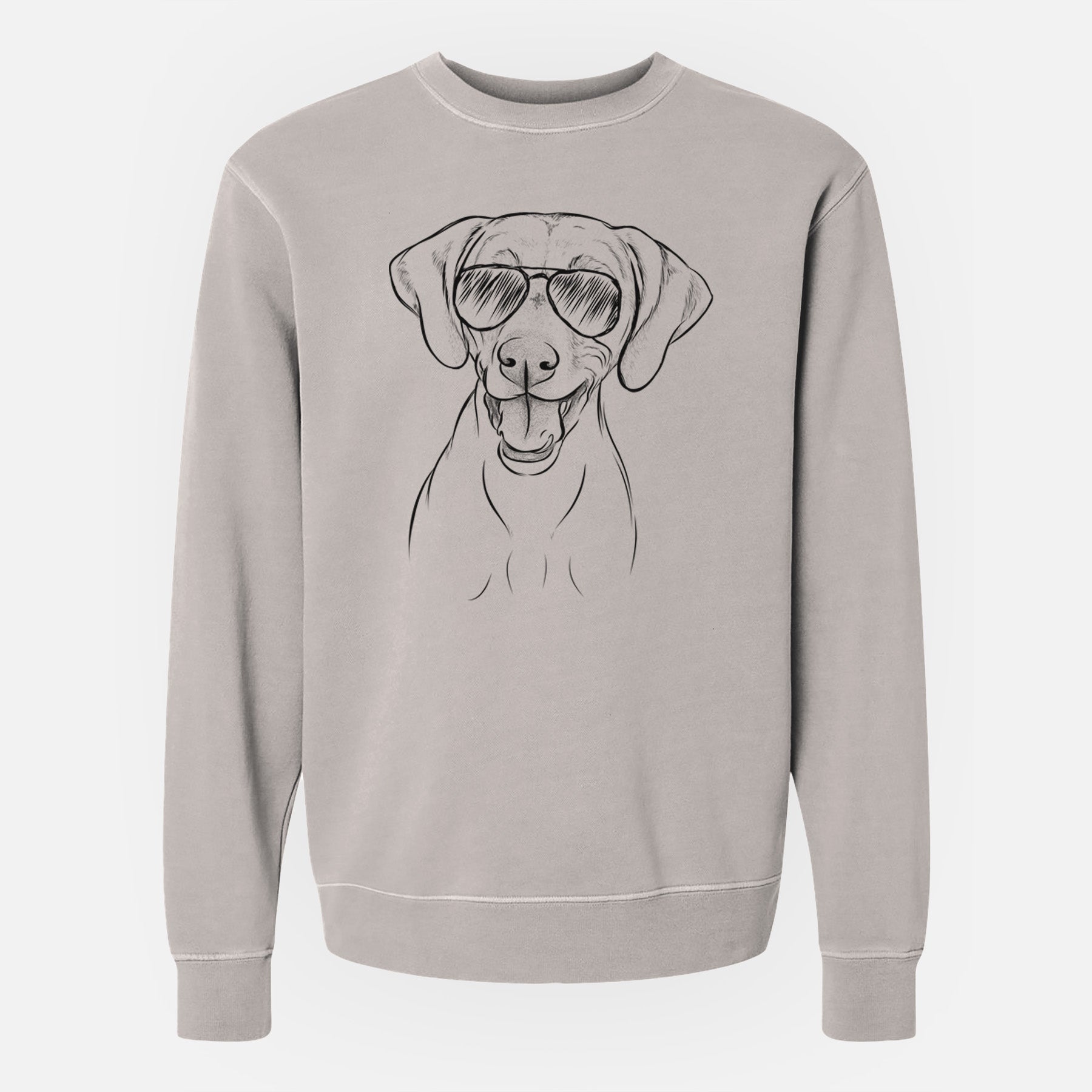 Aviator Ruby the Vizsla - Unisex Pigment Dyed Crew Sweatshirt