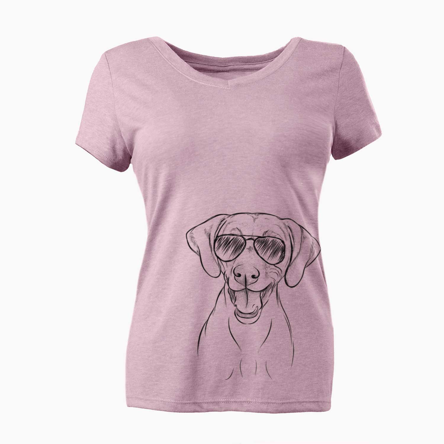 Aviator Ruby the Vizsla - Women's V-neck Shirt