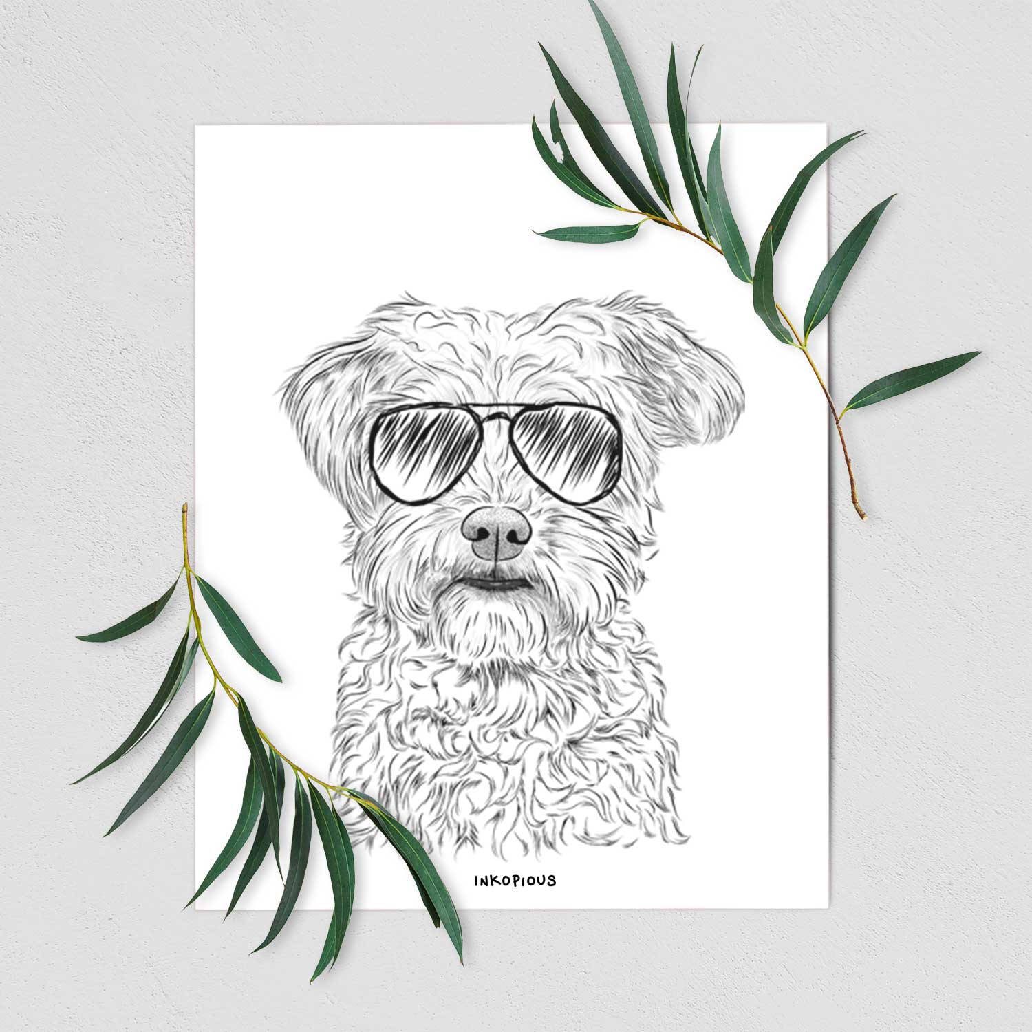 Rudy the Schnoodle Art Print