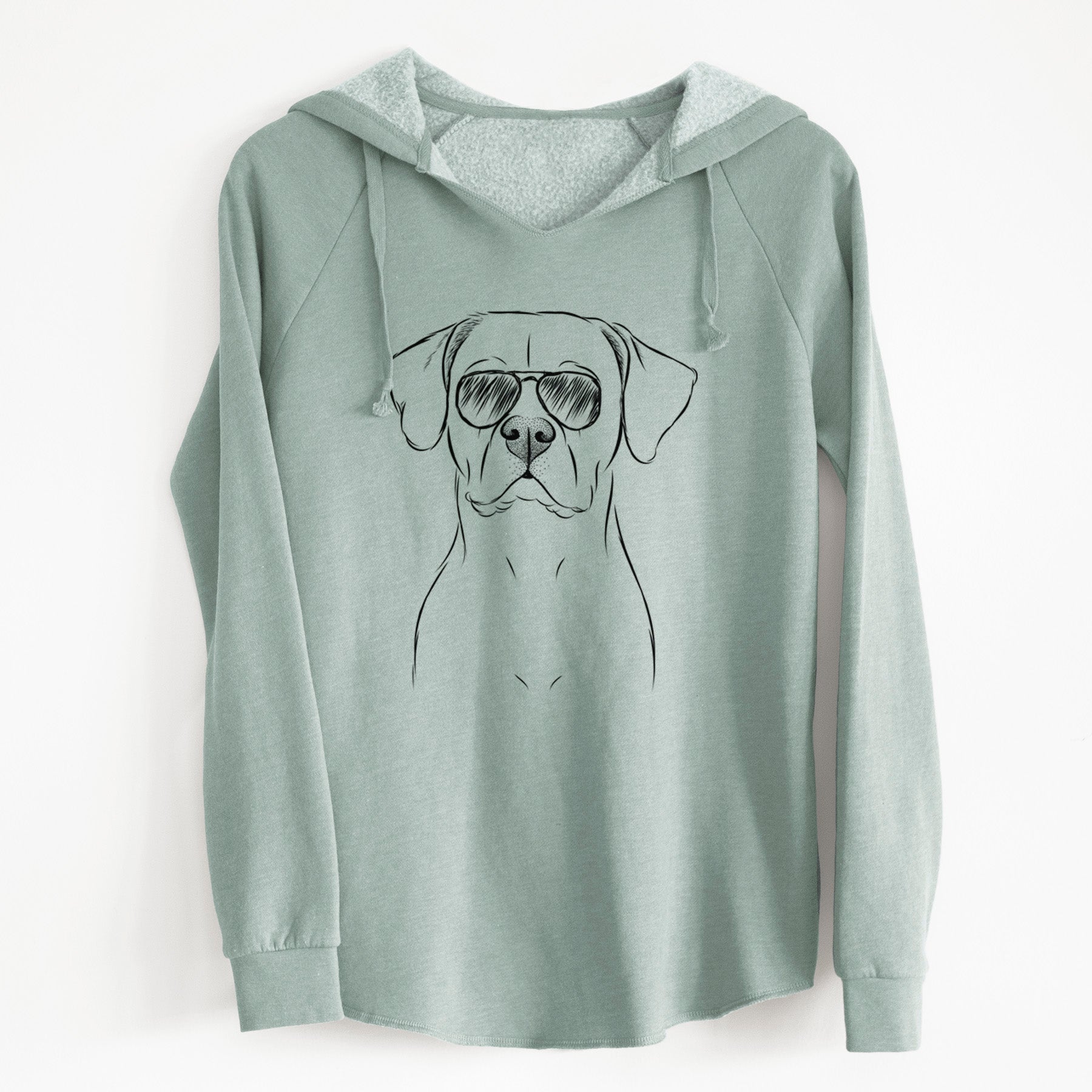 Aviator Rufio the Dogo Argentino - Cali Wave Hooded Sweatshirt