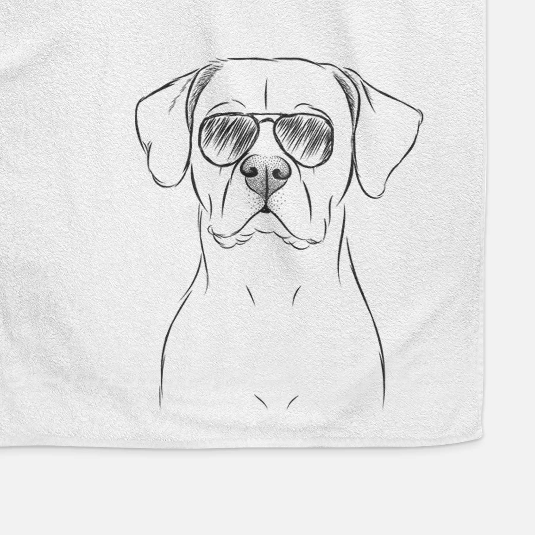 Rufio the Dogo Argentino Decorative Hand Towel