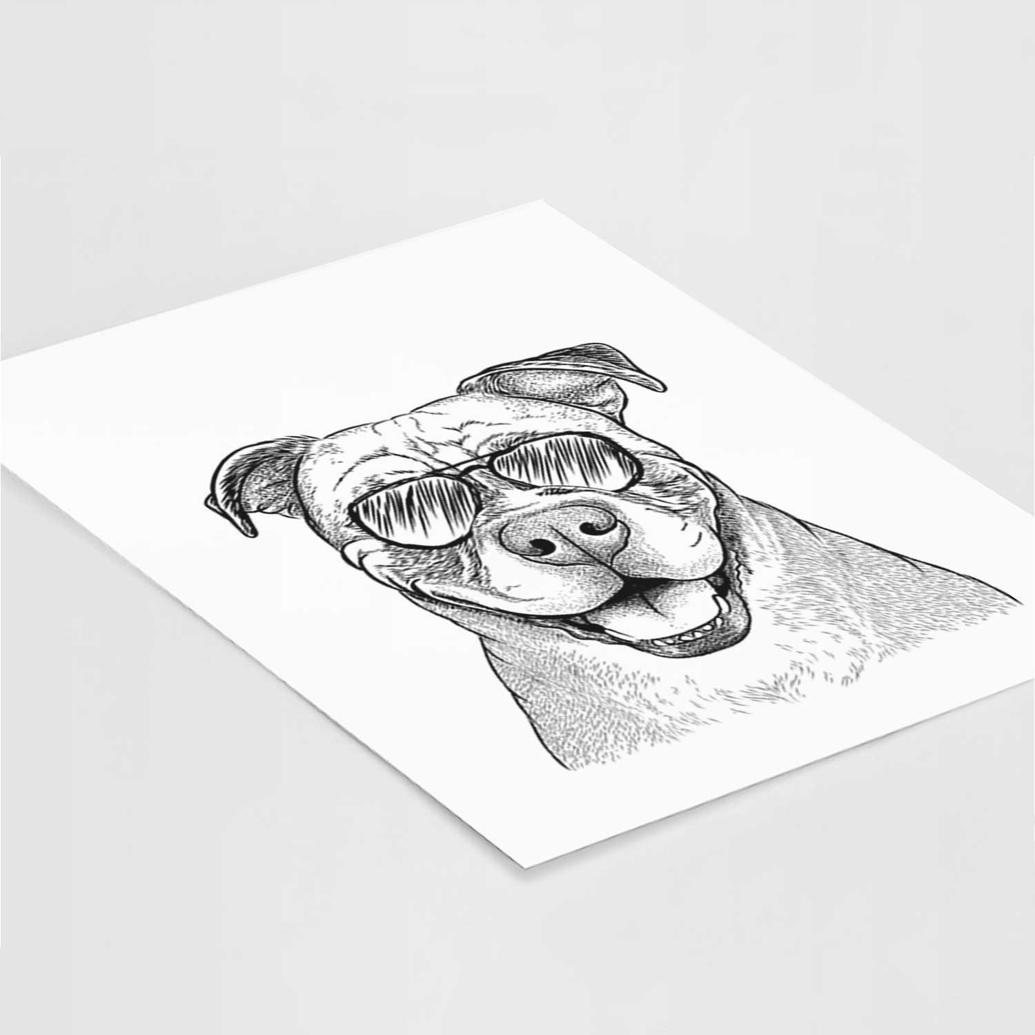 Rufus the American Bulldog Art Print