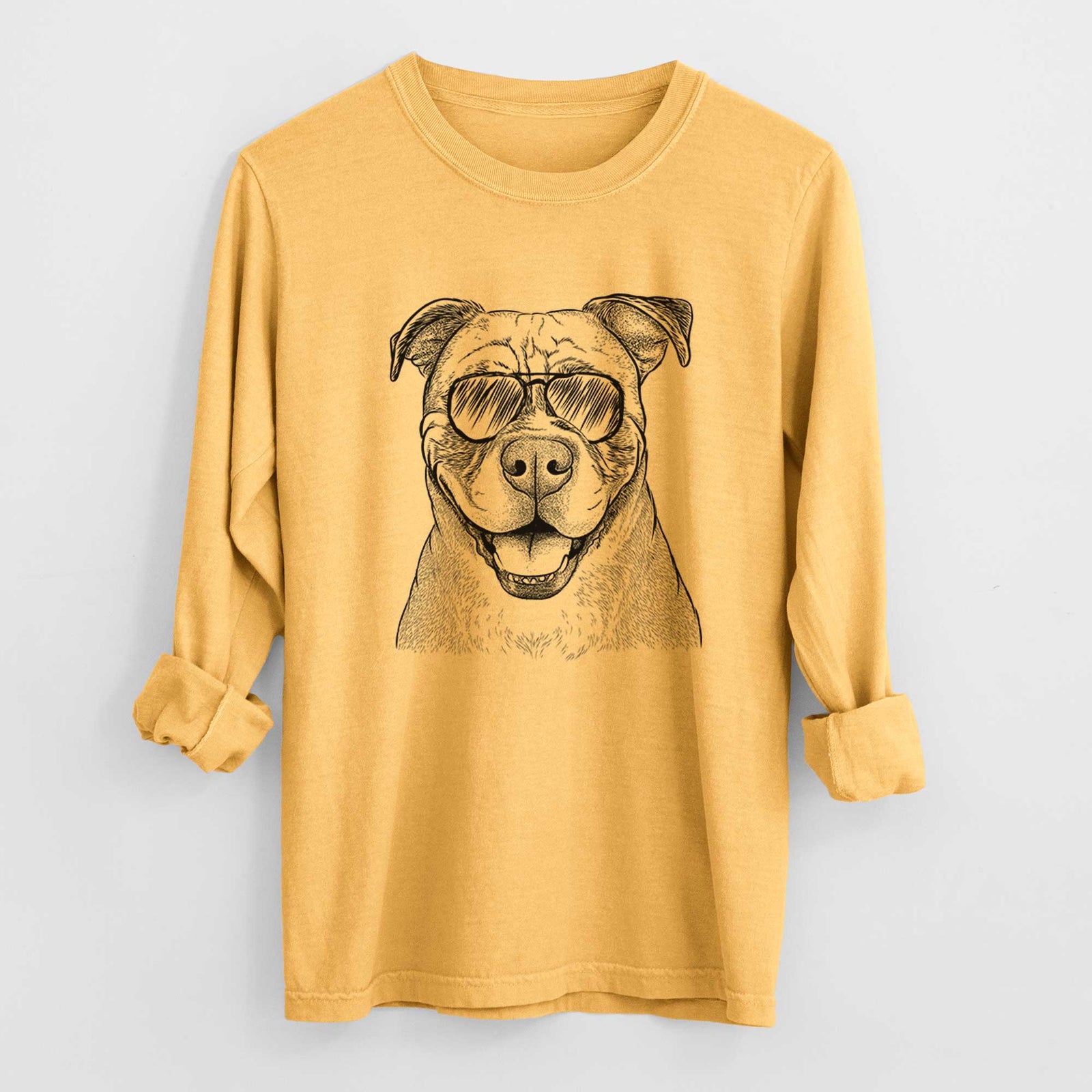 Aviators Rufus the American Bulldog - Heavyweight 100% Cotton Long Sleeve