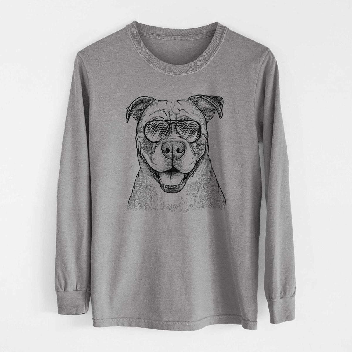 Aviators Rufus the American Bulldog - Heavyweight 100% Cotton Long Sleeve