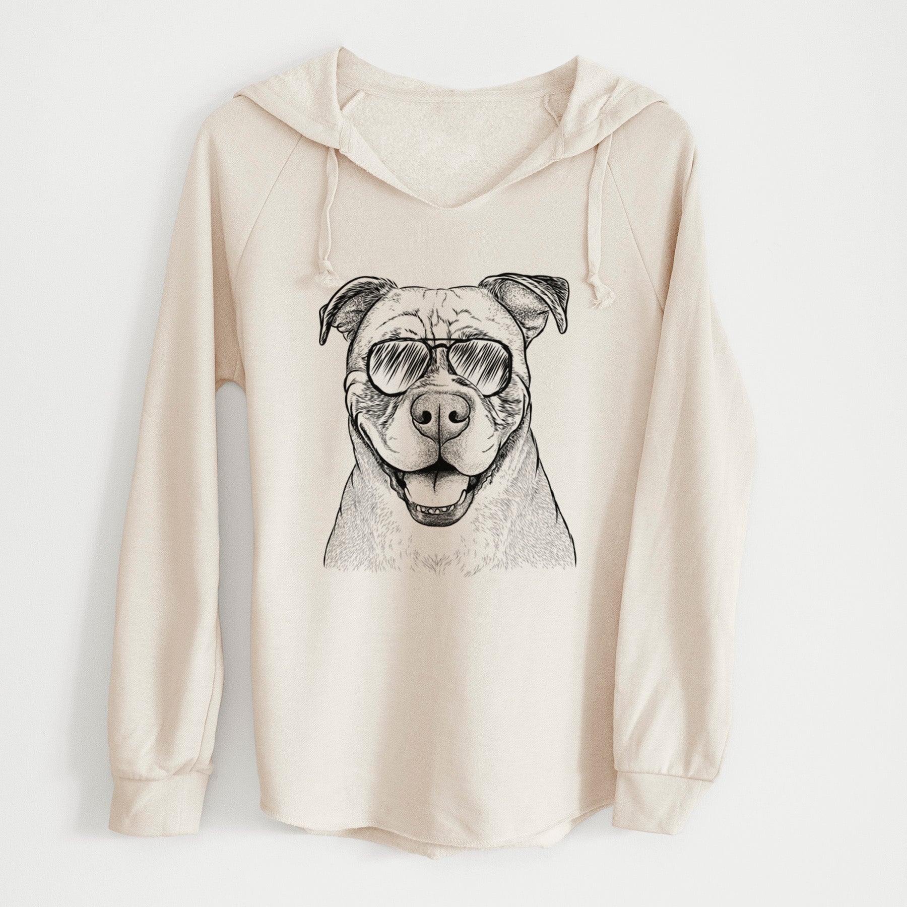 Aviator Rufus the American Bulldog - Cali Wave Hooded Sweatshirt