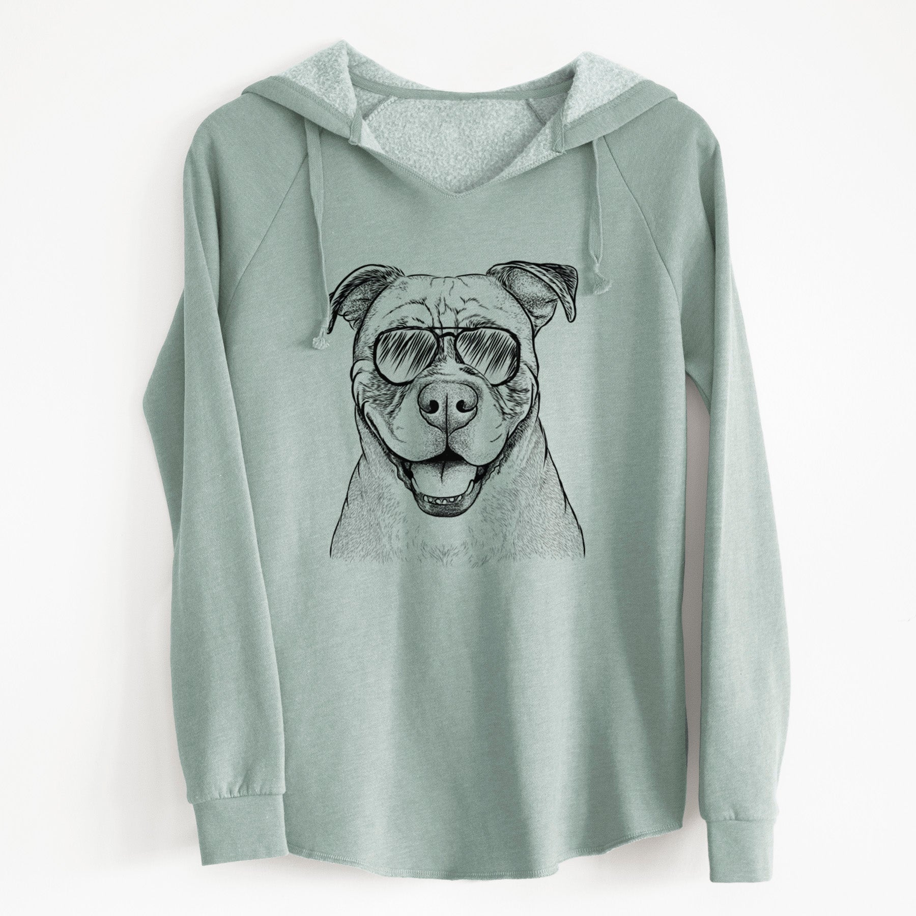 Aviator Rufus the American Bulldog - Cali Wave Hooded Sweatshirt