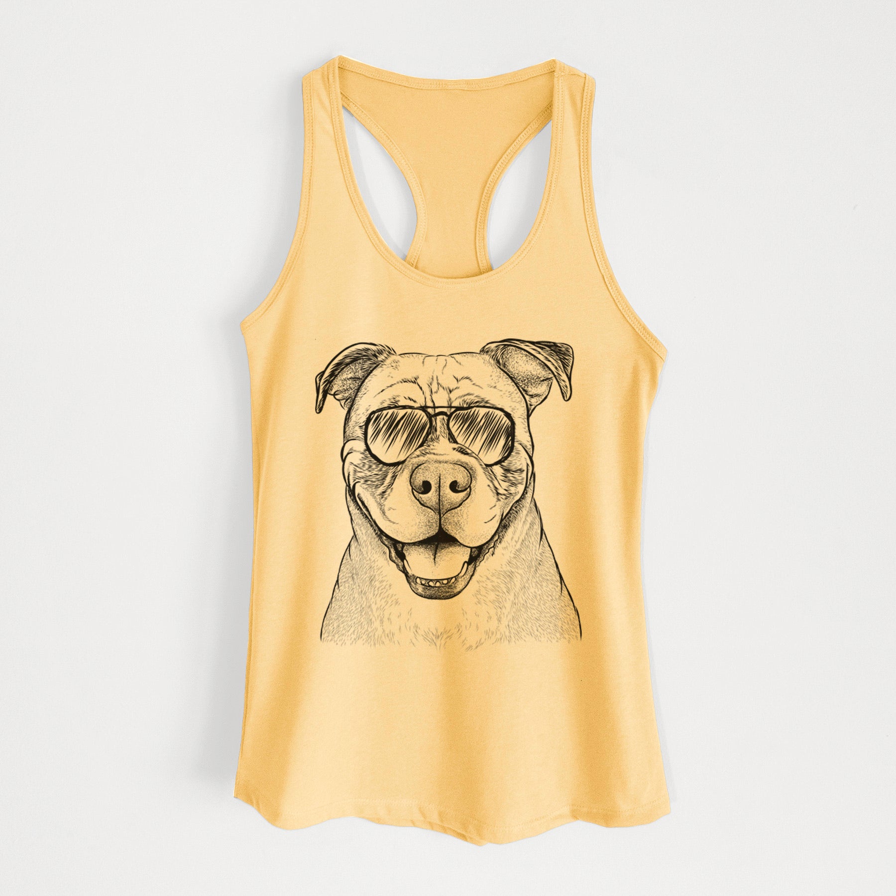 Rufus the American Bulldog - Women's Racerback Tanktop