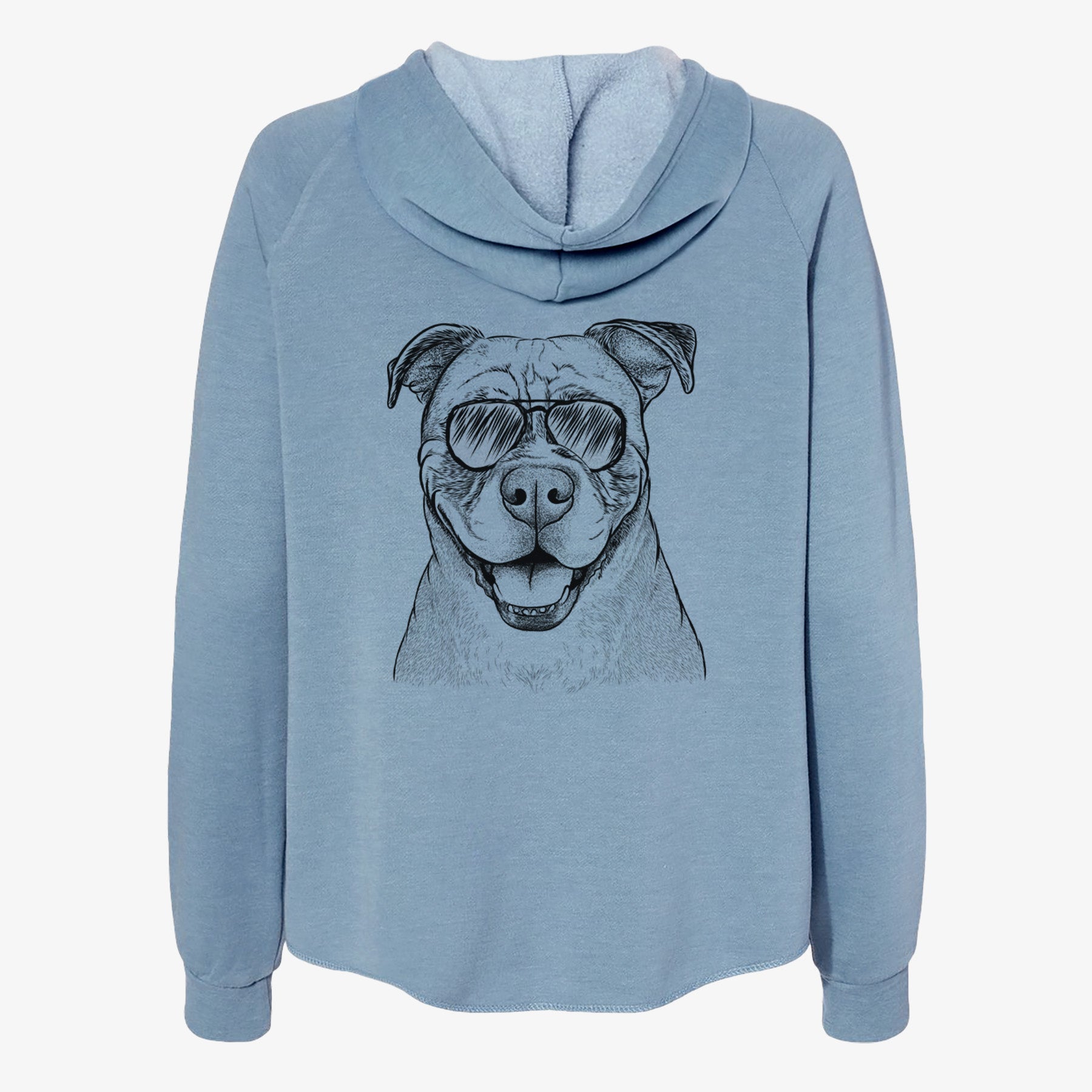 Rufus the American Bulldog - Women's Cali Wave Zip-Up Sweatshirt