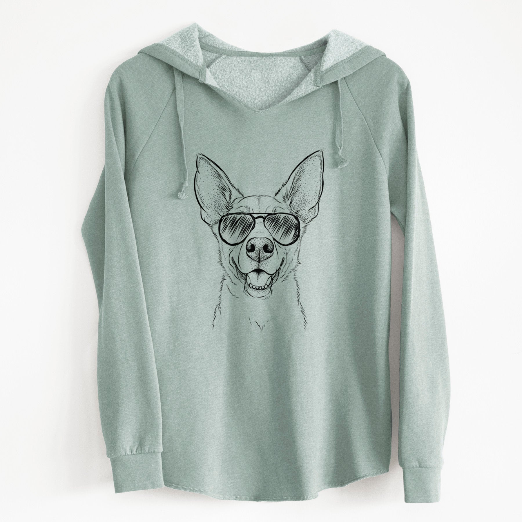 Aviator Rumley the Kelpie Mix - Cali Wave Hooded Sweatshirt