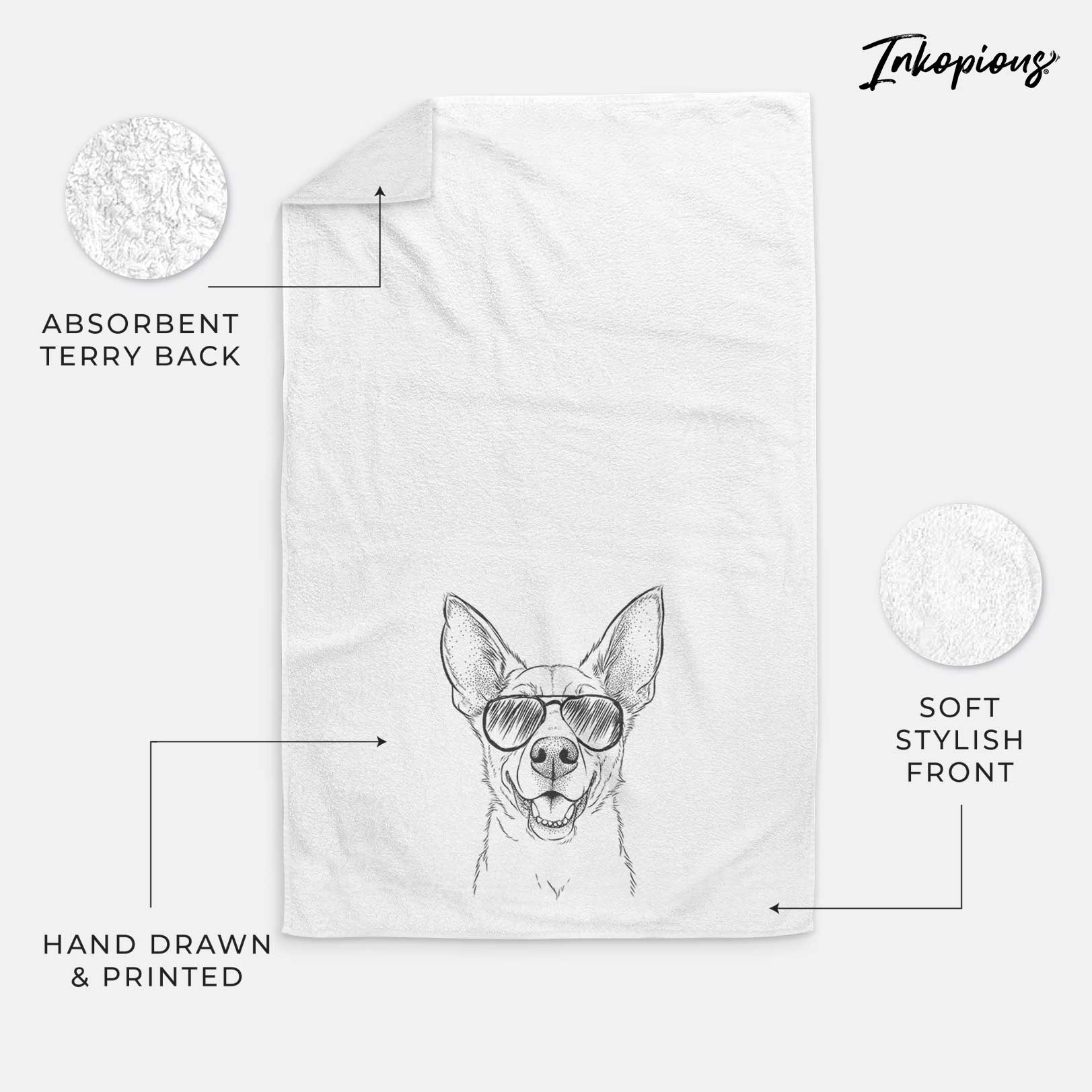 Rumley the Kelpie Mix Decorative Hand Towel