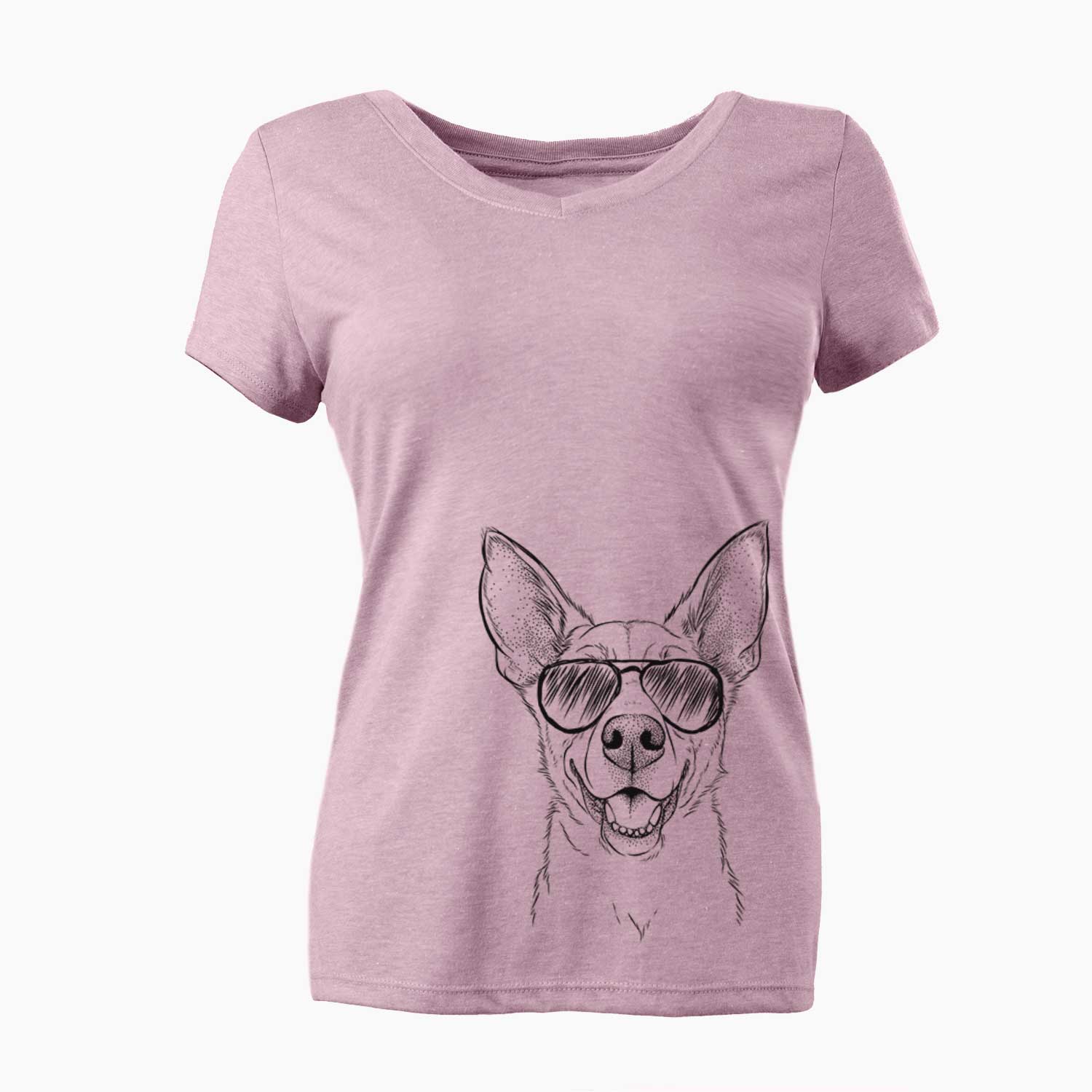 Aviator Rumley the Kelpie Mix - Women's V-neck Shirt