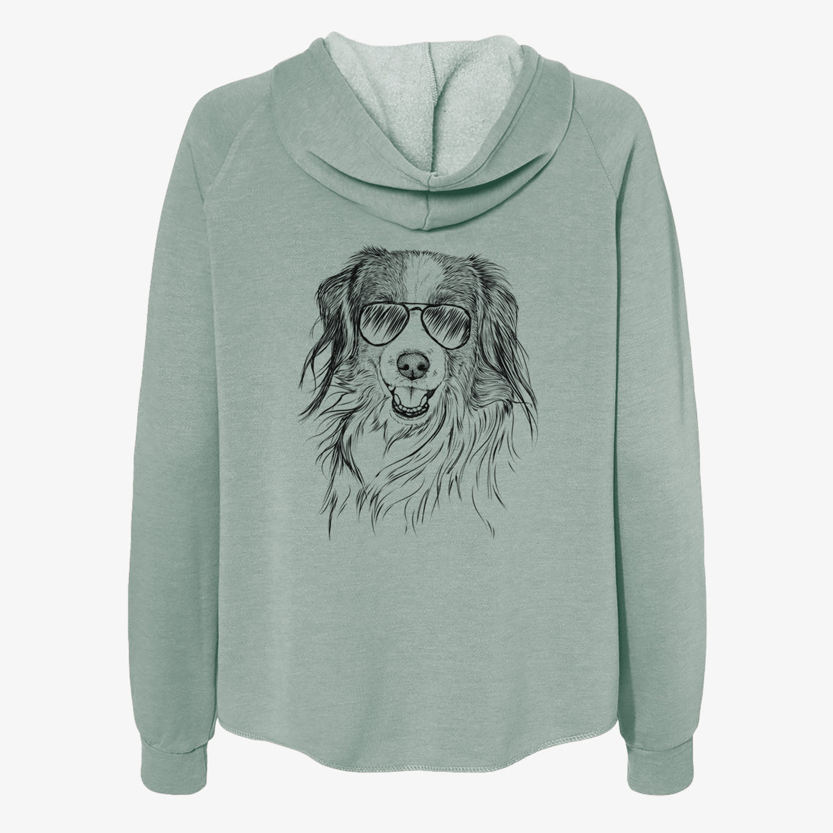 Rutger the Nederlandse Kooikerhondje - Women's Cali Wave Zip-Up Sweatshirt