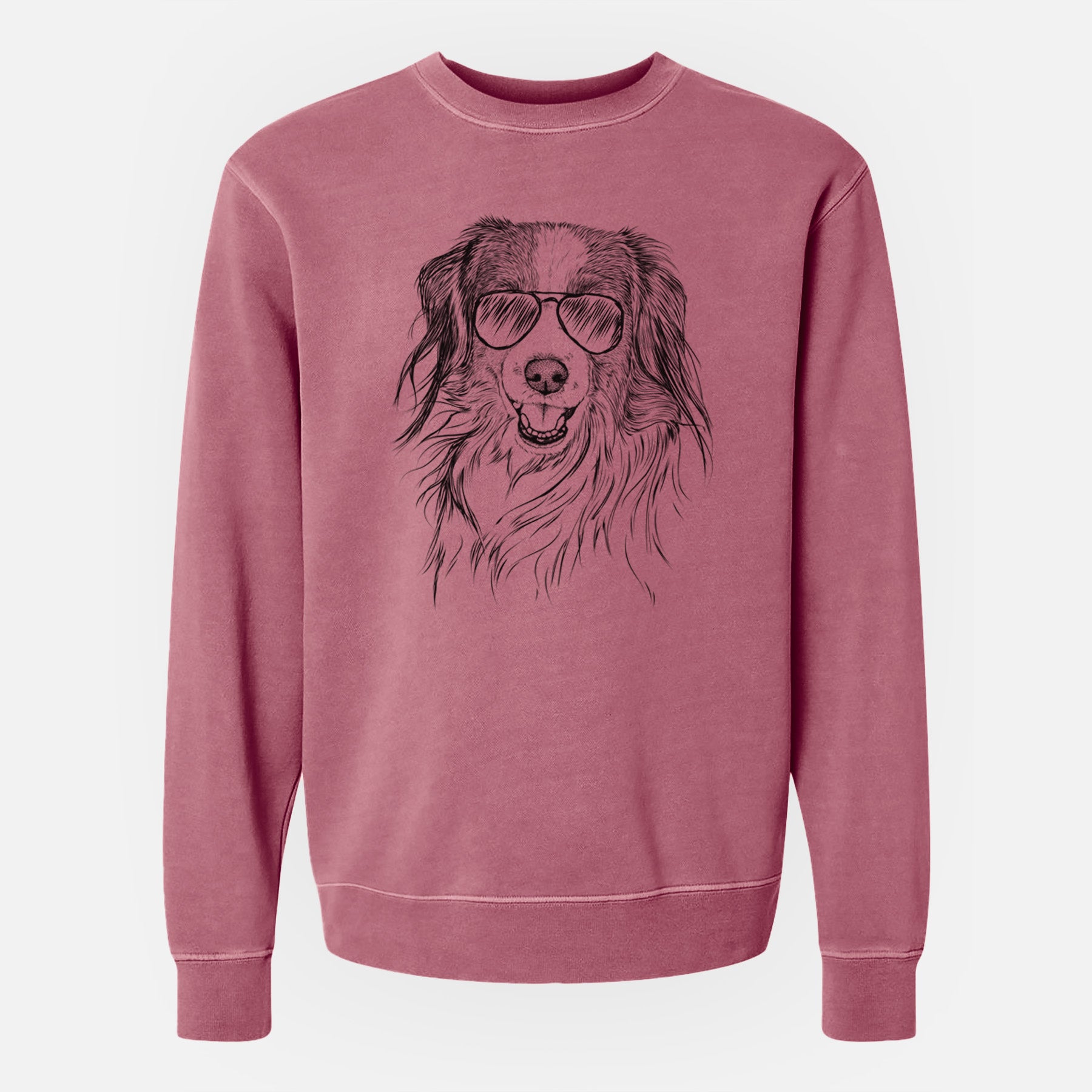 Aviator Rutger the Nederlandse Kooikerhondje - Unisex Pigment Dyed Crew Sweatshirt