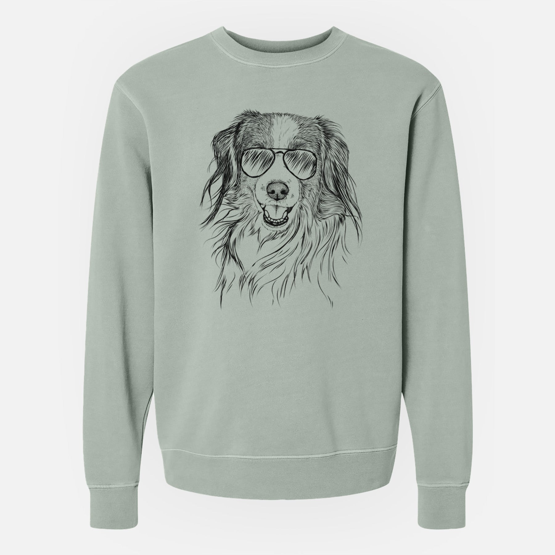 Aviator Rutger the Nederlandse Kooikerhondje - Unisex Pigment Dyed Crew Sweatshirt