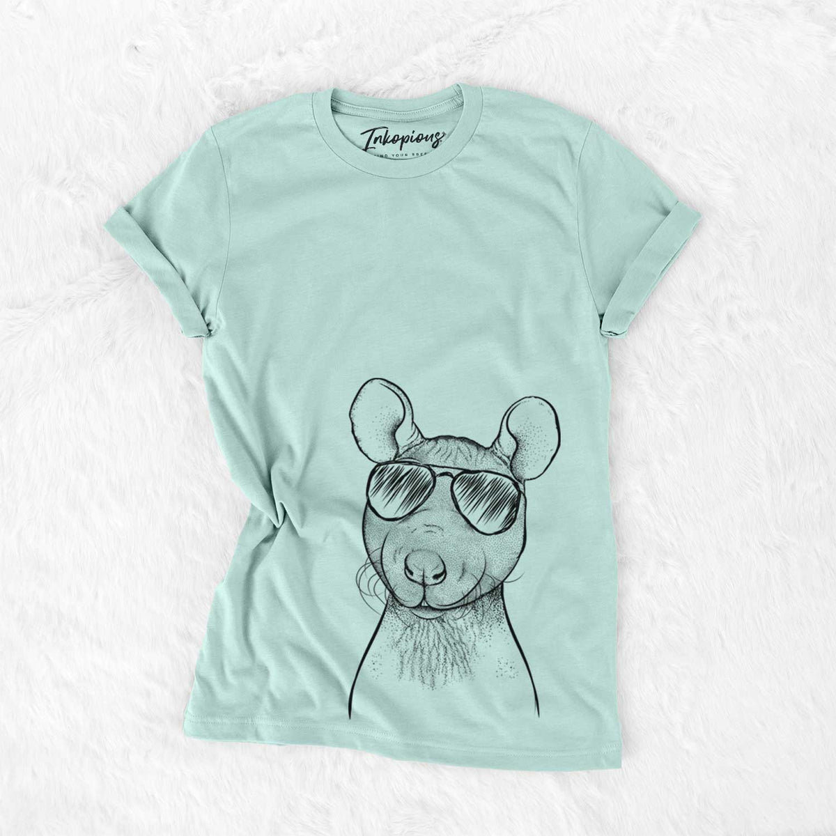 Aviator Ruthie the Hairless Rat - Unisex Crewneck