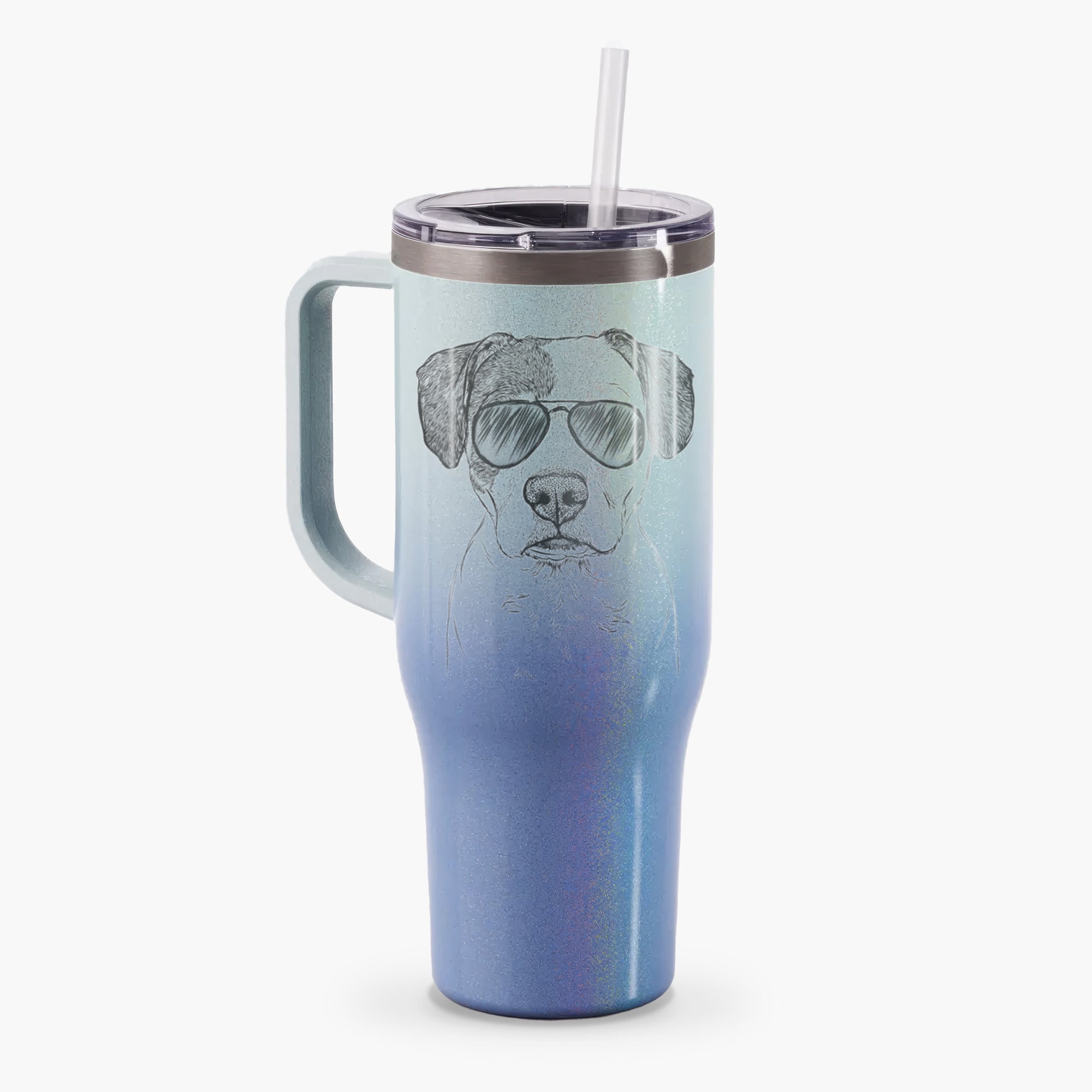 Ryleigh the Beagle Pitbull Mix - 40oz Tumbler with Handle