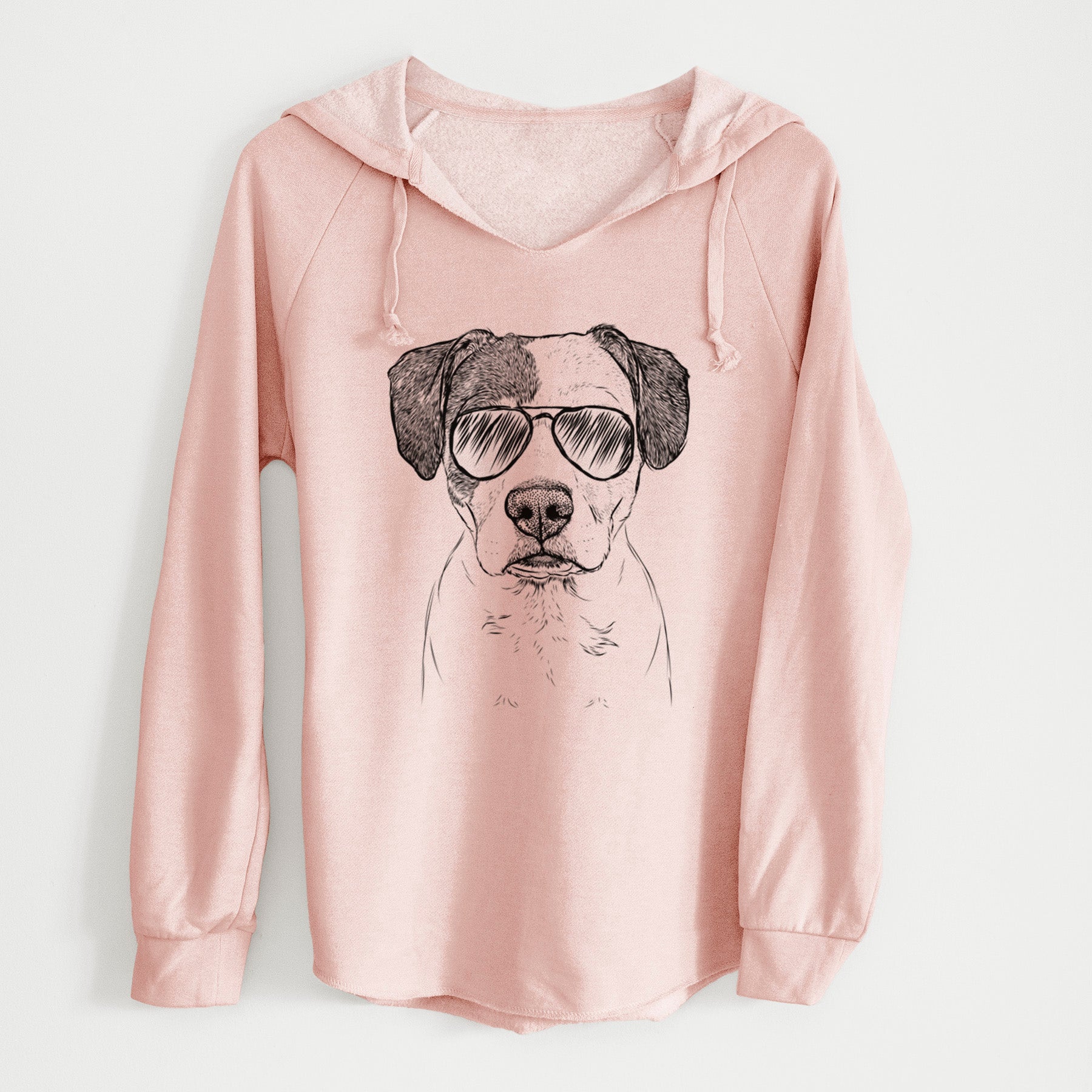 Aviator Ryleigh the Beagle Pitbull Mix - Cali Wave Hooded Sweatshirt